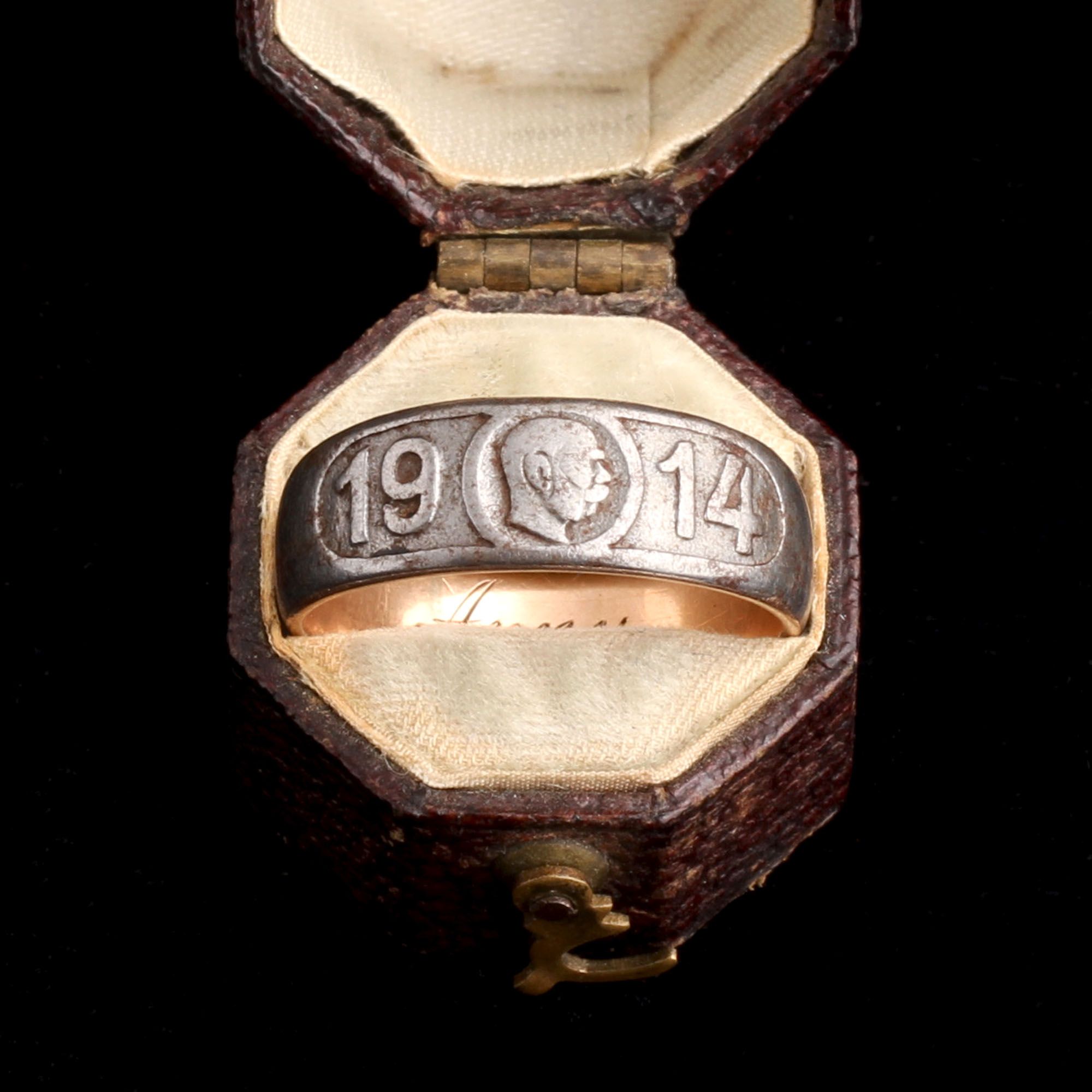 WWI Gold for Iron "Anny" Ring