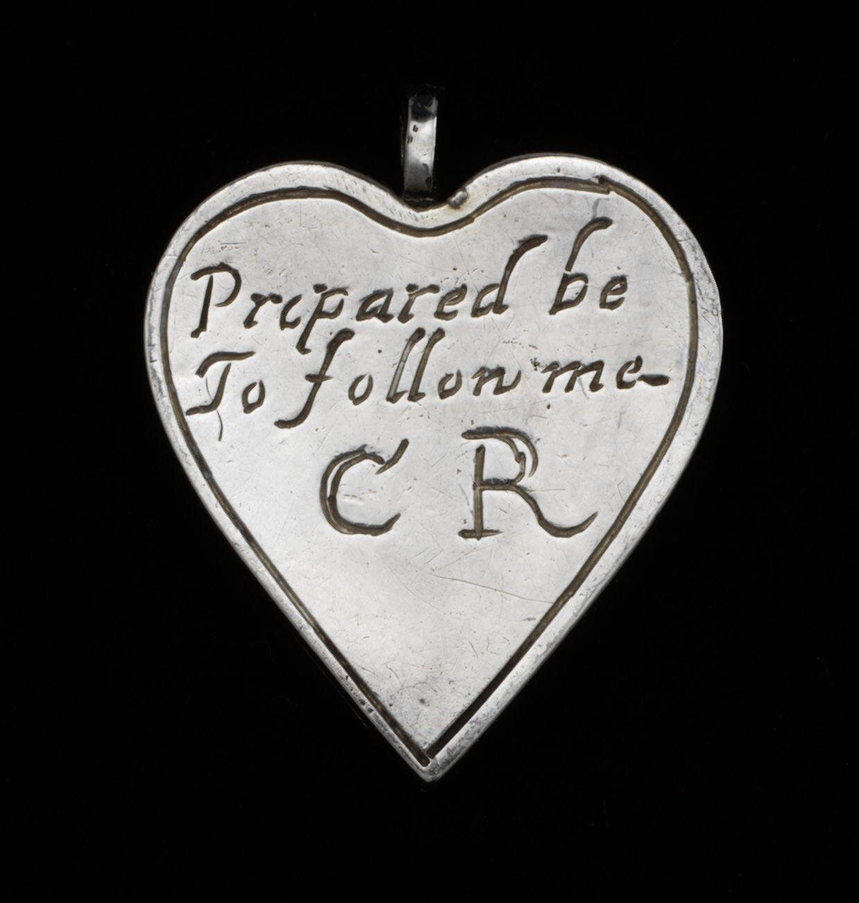 Reverse of the heart in support of Charles I, 1649. Victoria & Albert Museum.