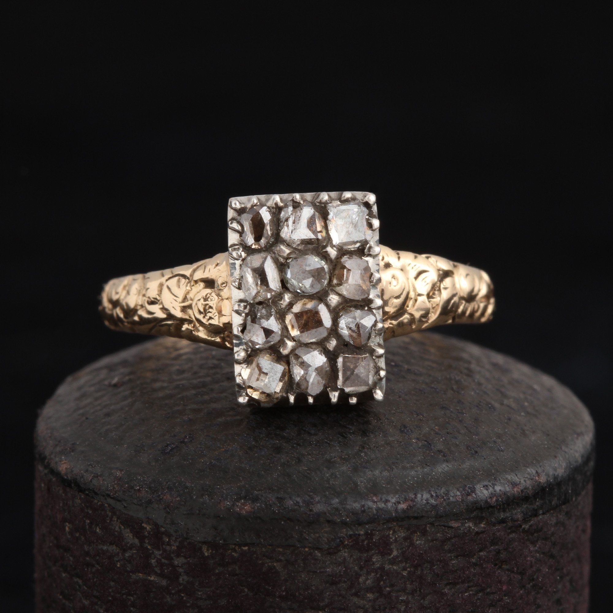 Early Victorian Rose Cut Diamond Pavé Ring
