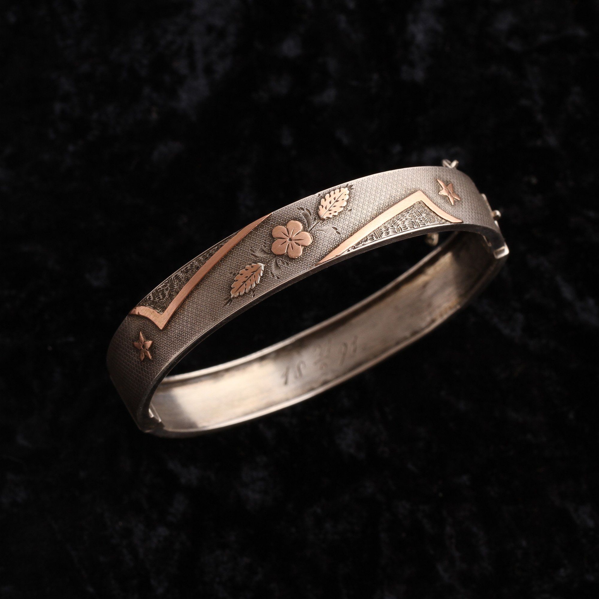 Victorian Flower & Star Bangle