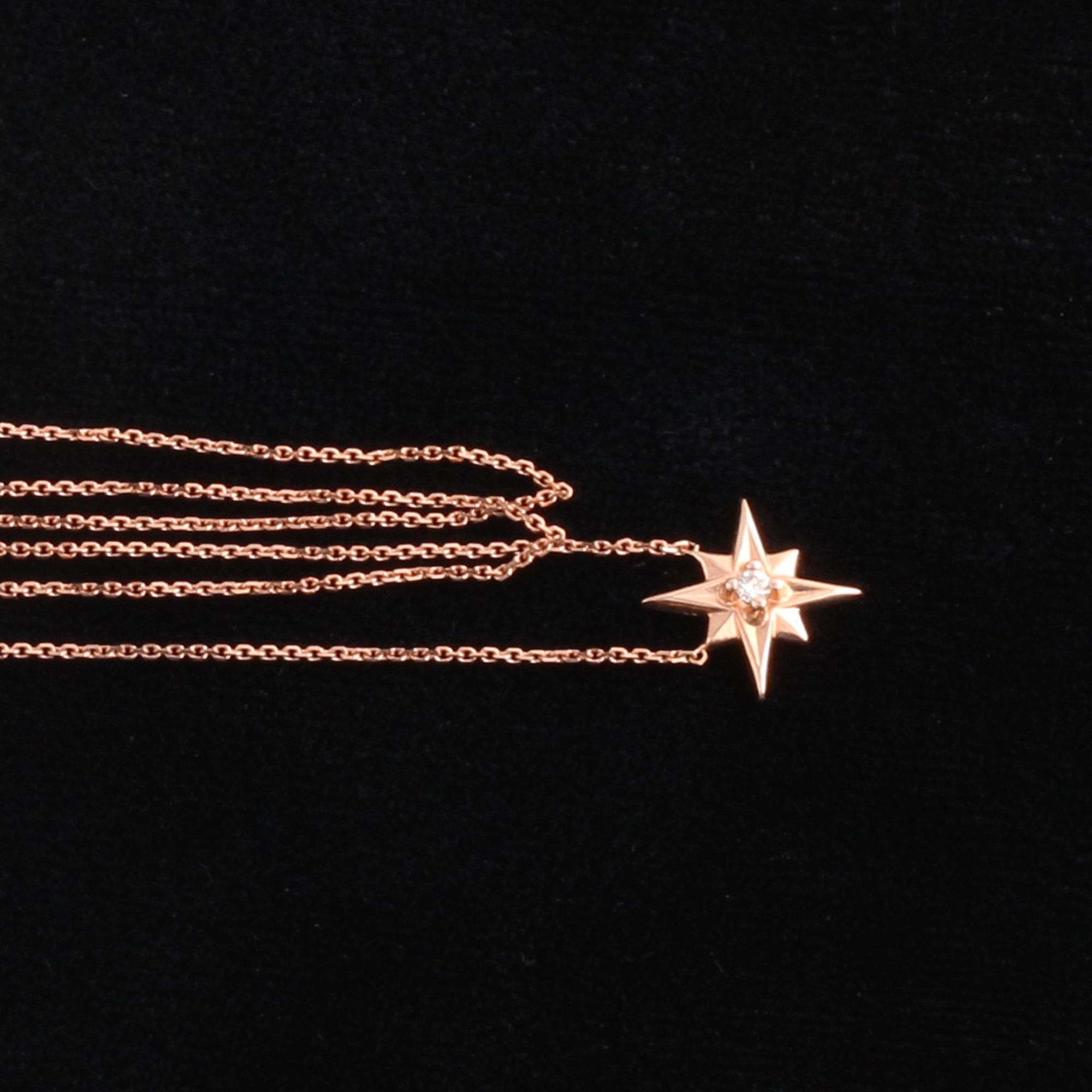 Compass Rose Necklace (14k Rose Gold)
