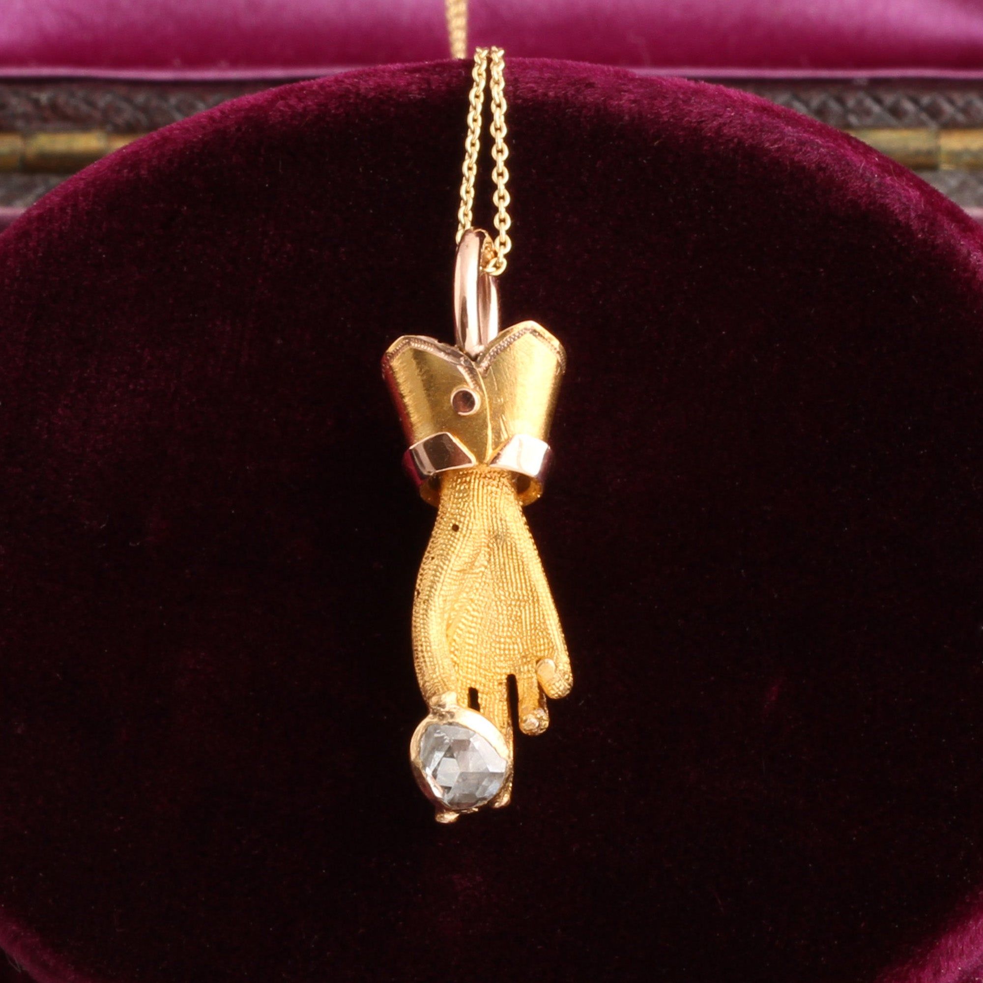 Georgian Hand with Diamond Pendant