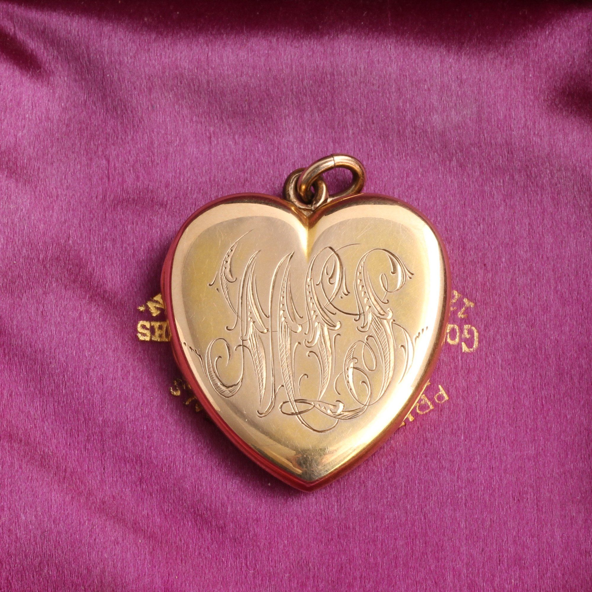 Victorian "MLS" Heart Locket