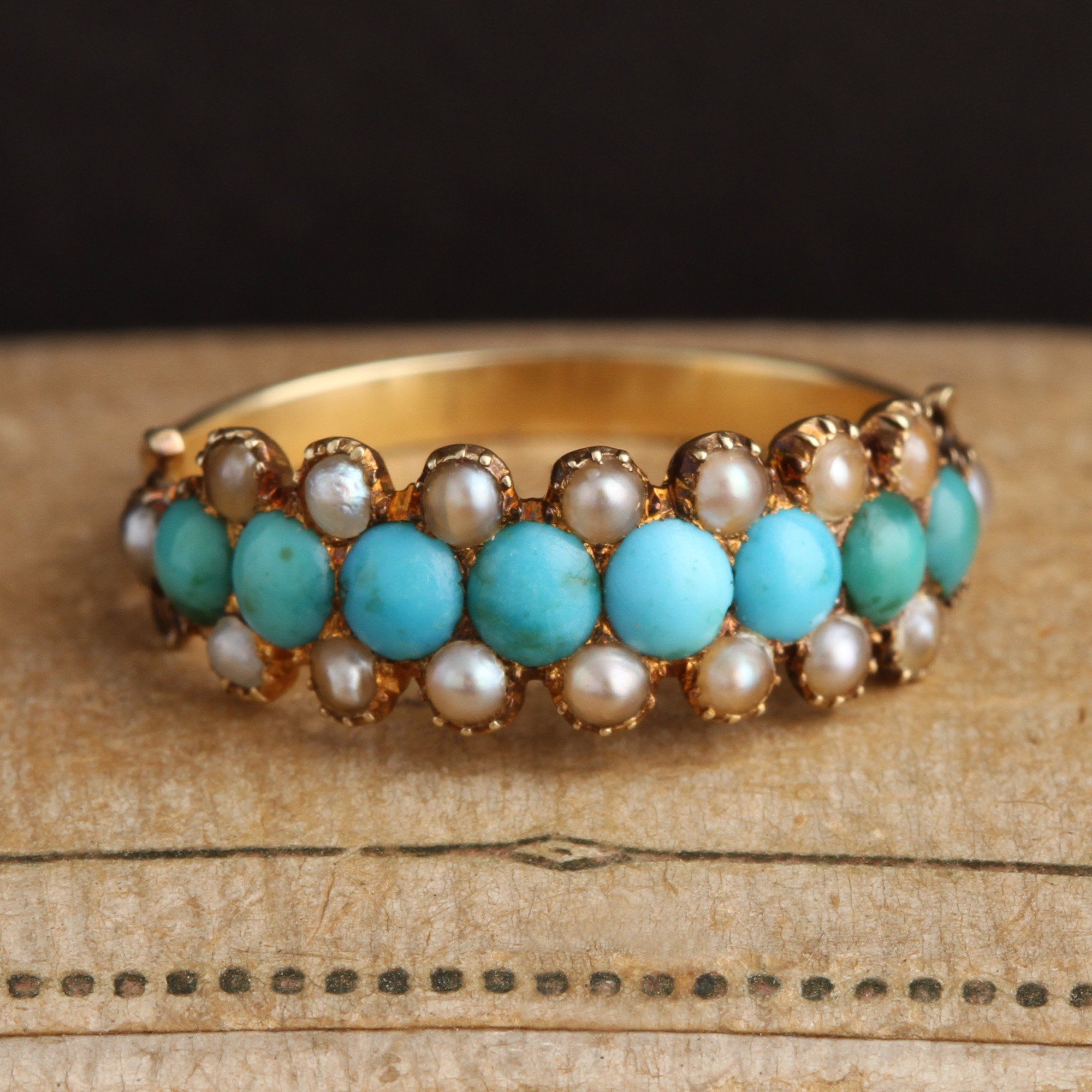 Georgian Turquoise and Pearl Band