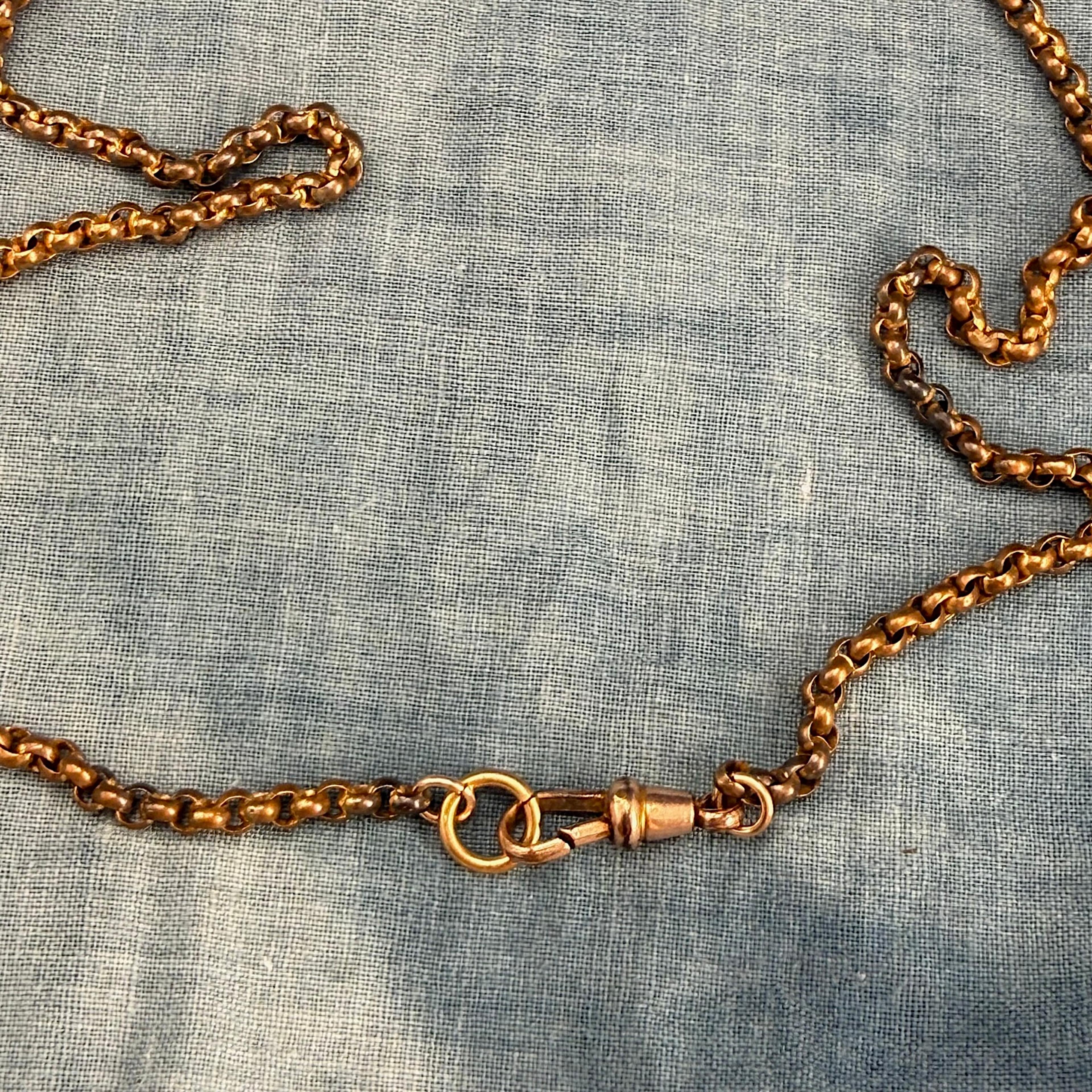 24" Rolled Gold Chain with GF Dog Clip