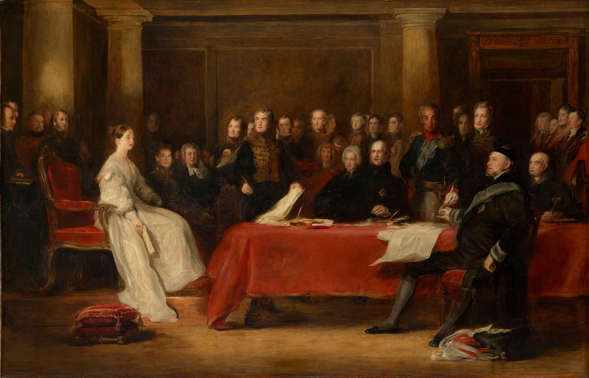 The First Council of Queen Victoria, Sir David Wilkie, 1838 