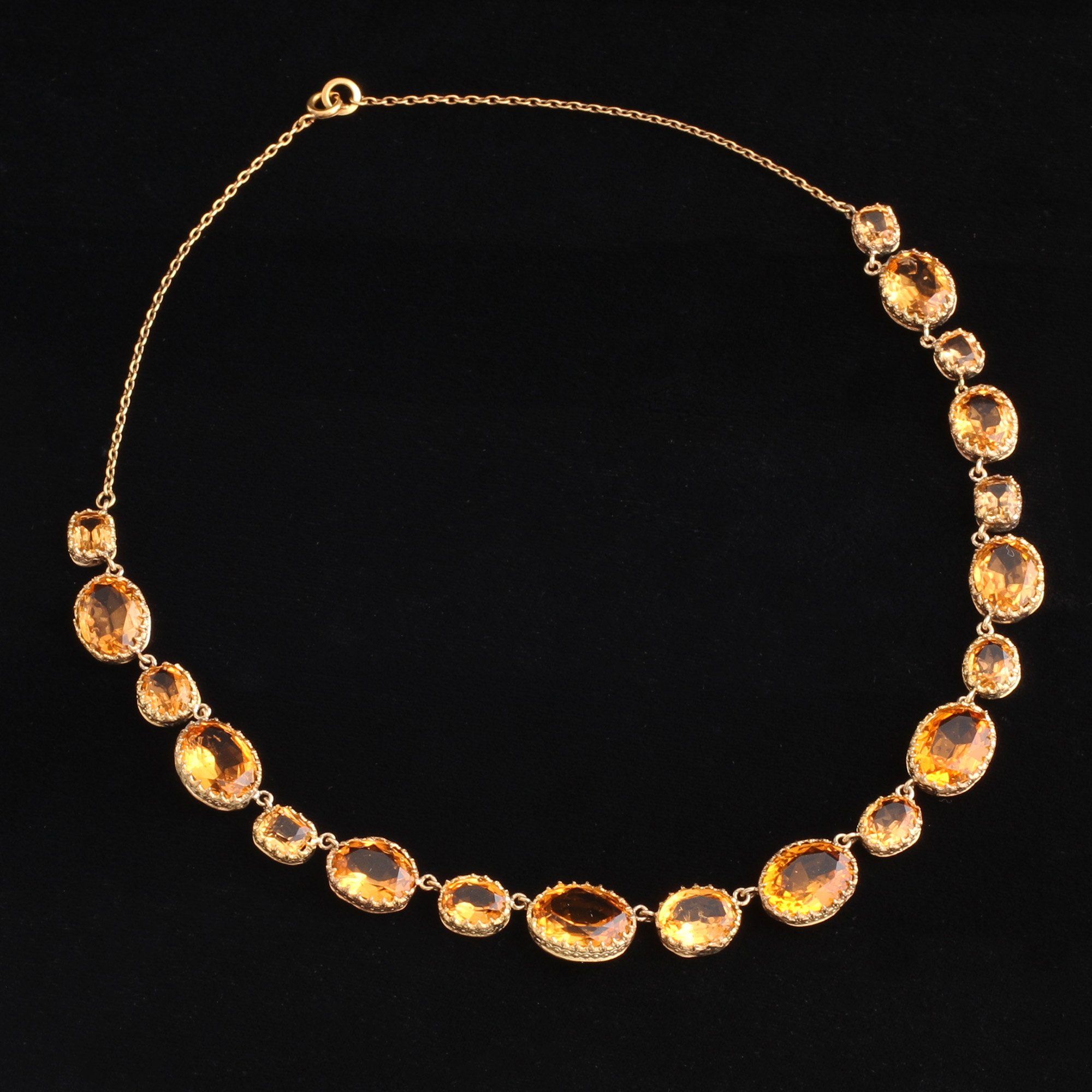Victorian Orange and Peach Paste Necklace