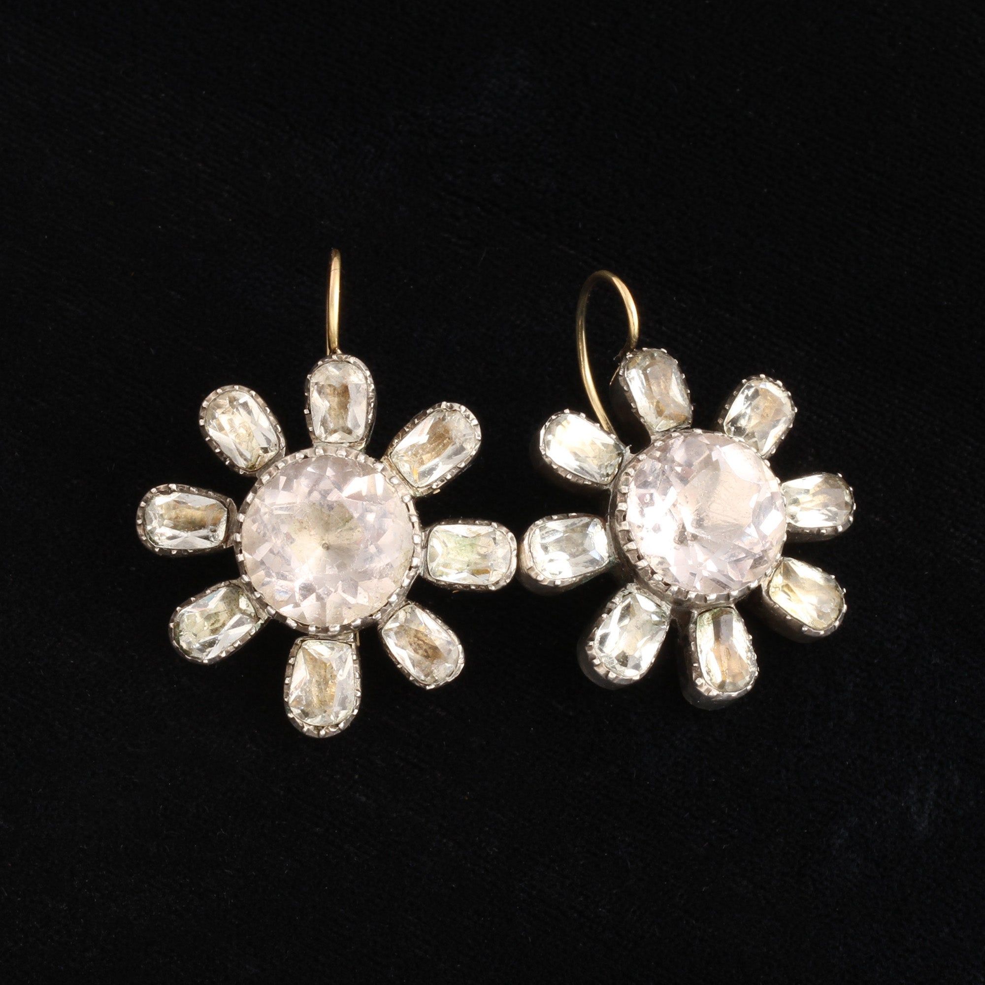 Georgian Paste Flower Earrings