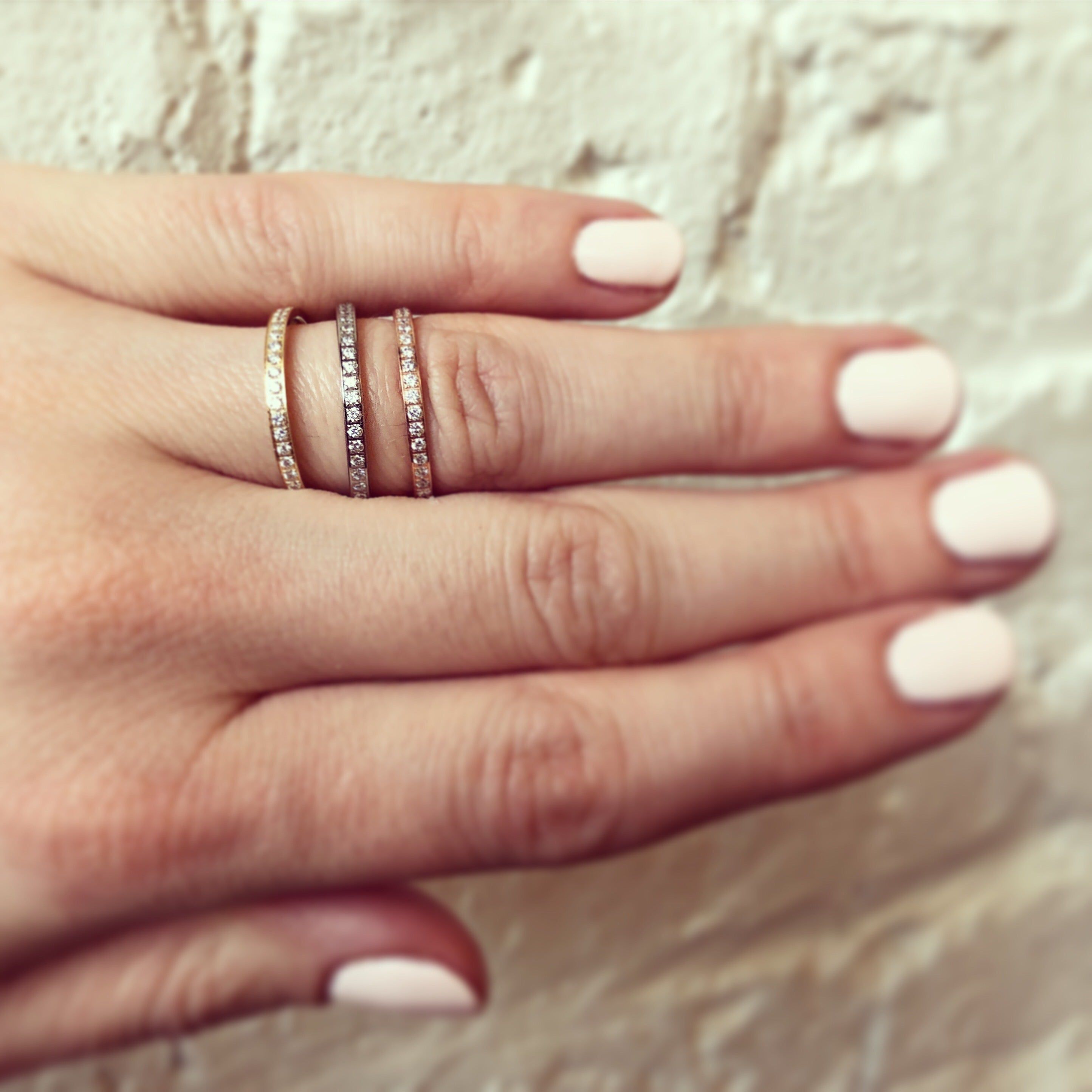 White Gold Diamond Half Eternity Band
