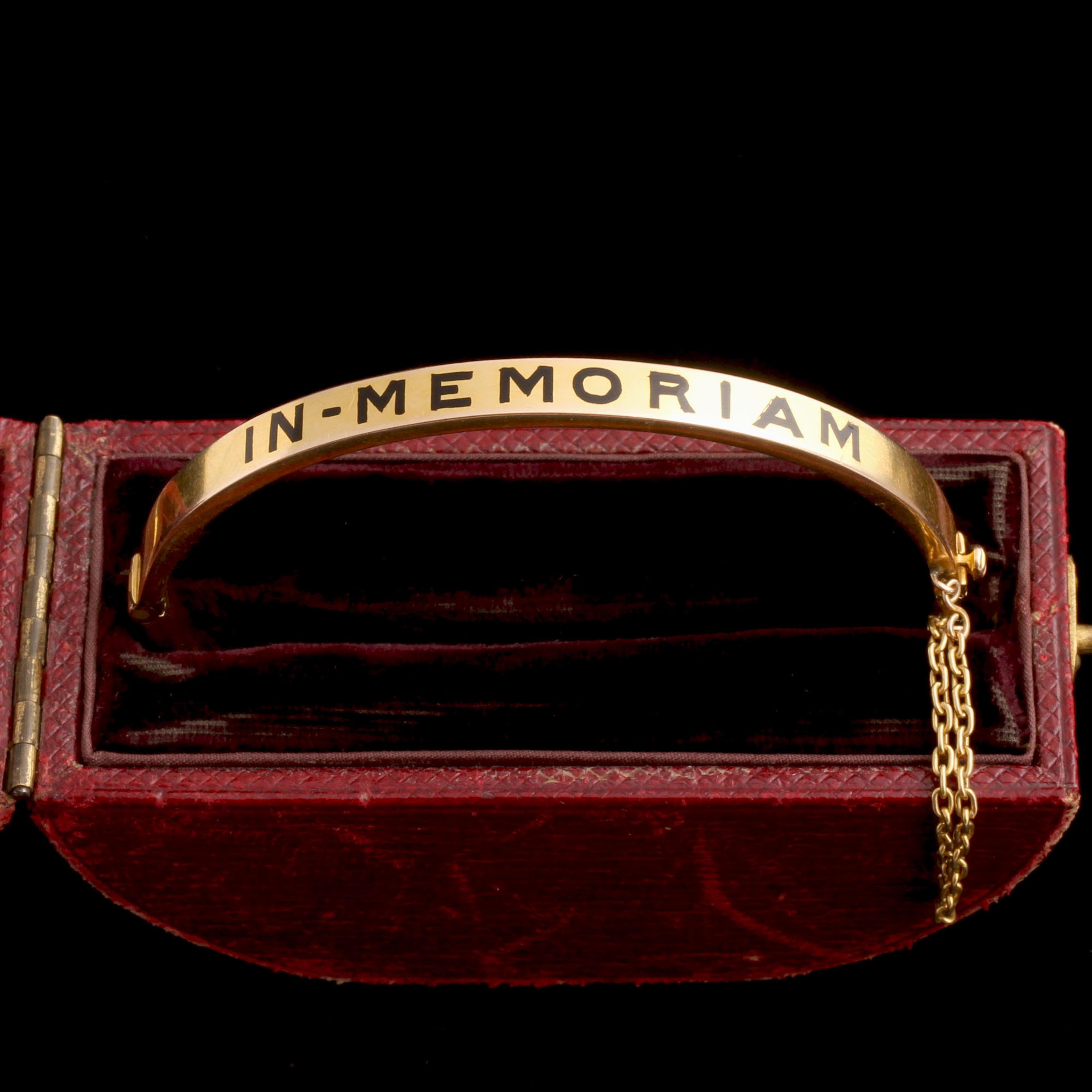 "In Memoriam" Gold & Enamel Bangle