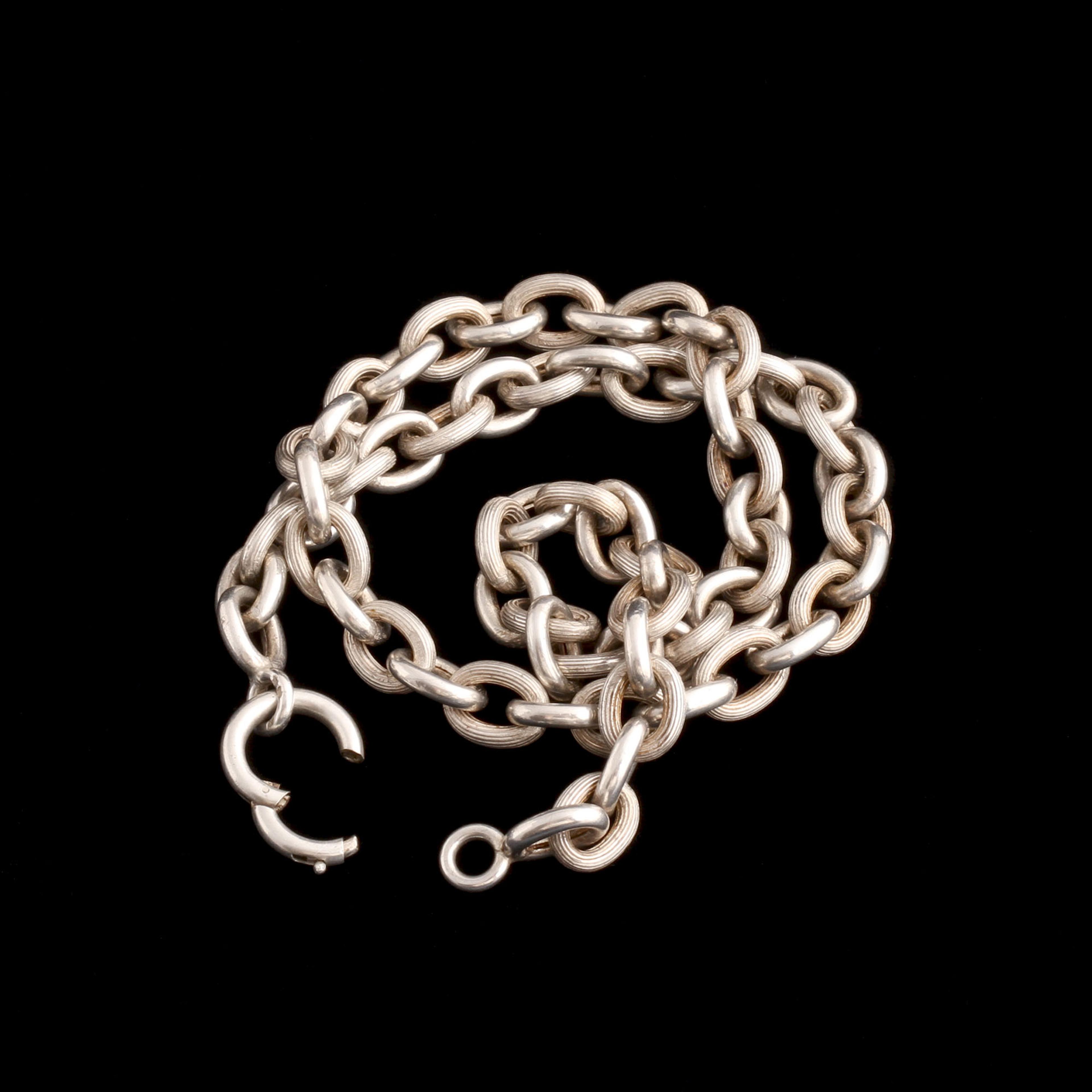 19th Century French Silver Collar