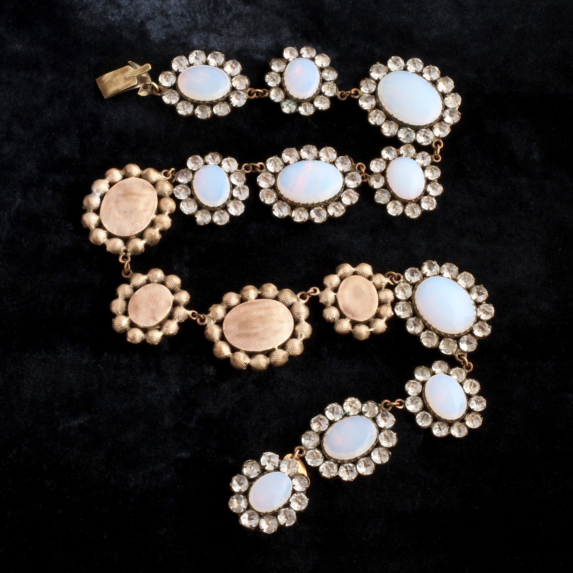Georgian Opaline Paste Cluster Collar