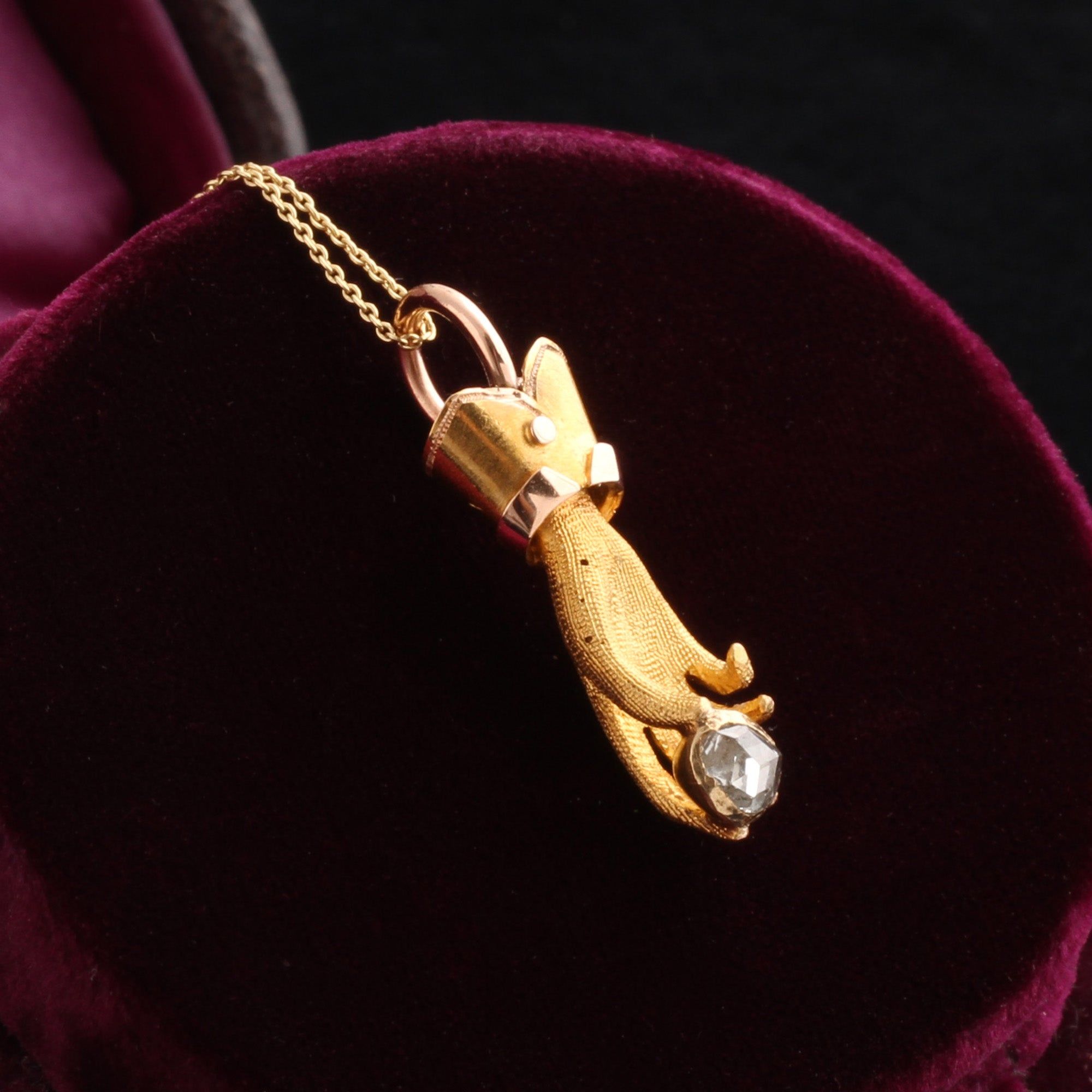 Georgian Hand with Diamond Pendant