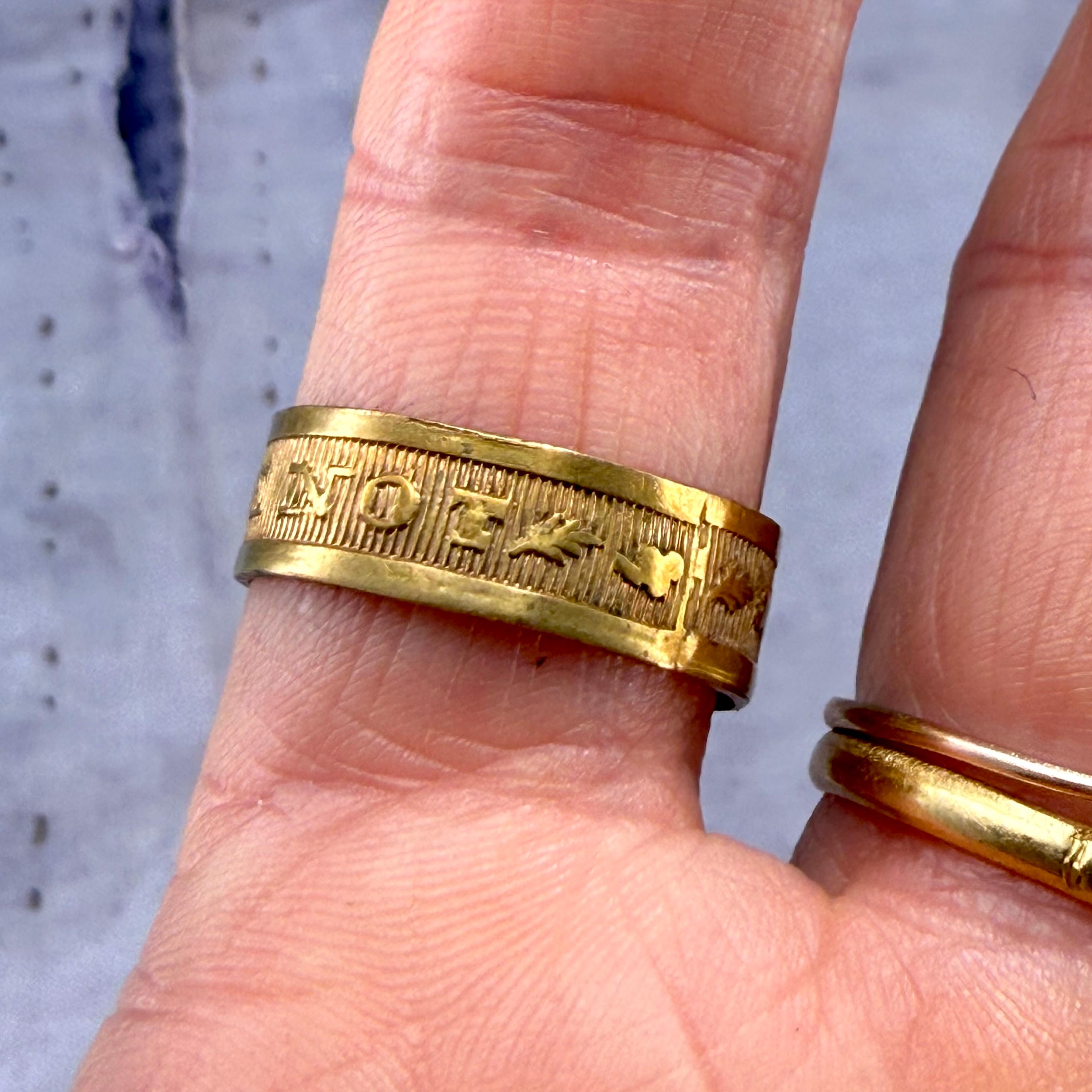 "Forget Me Not" Brass Ring