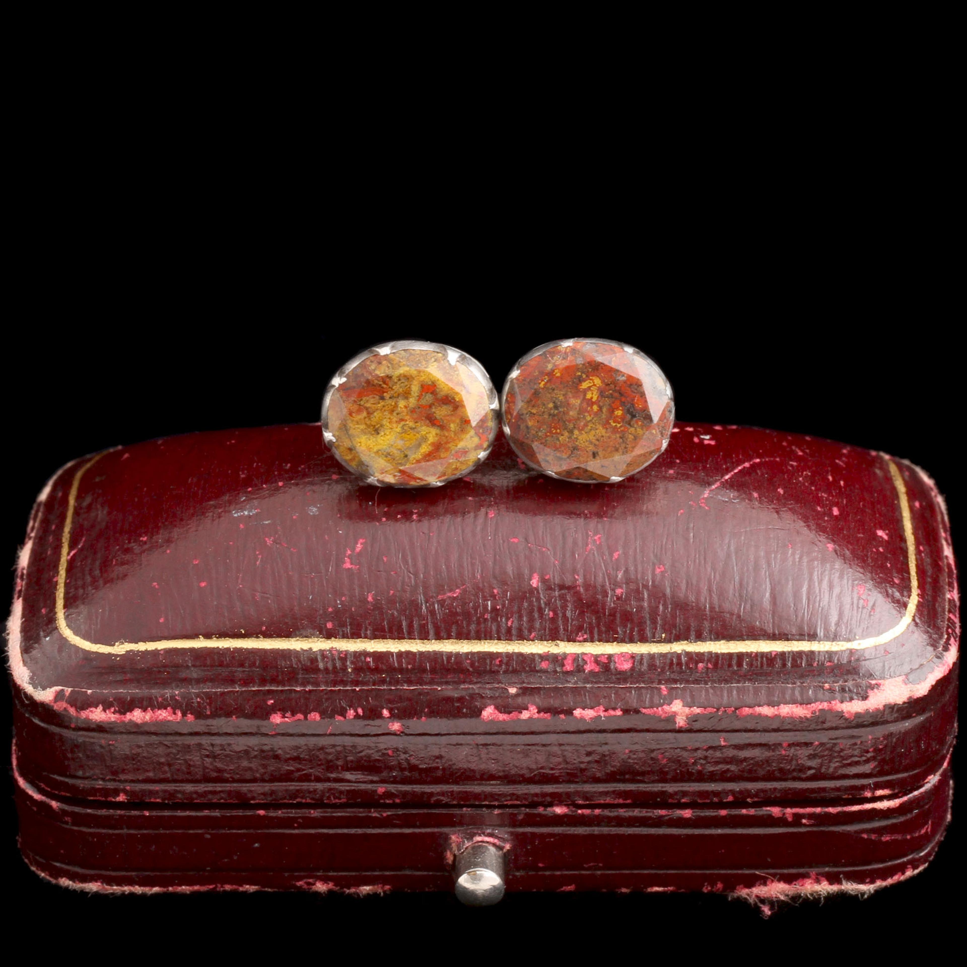 Victorian Agate Stud Earrings