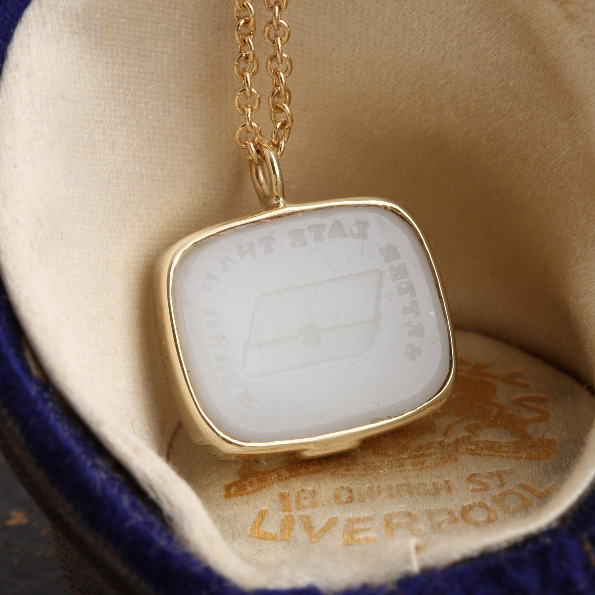 Georgian "Better Late Than Never" Seal Necklace