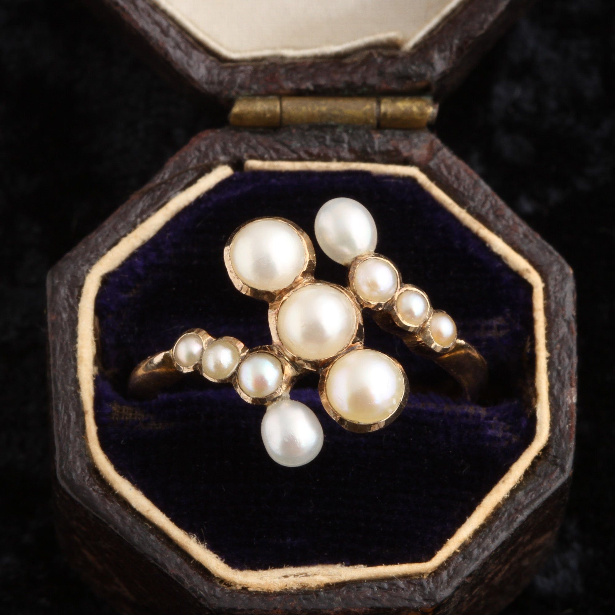 Edwardian Pearl Crossover Ring