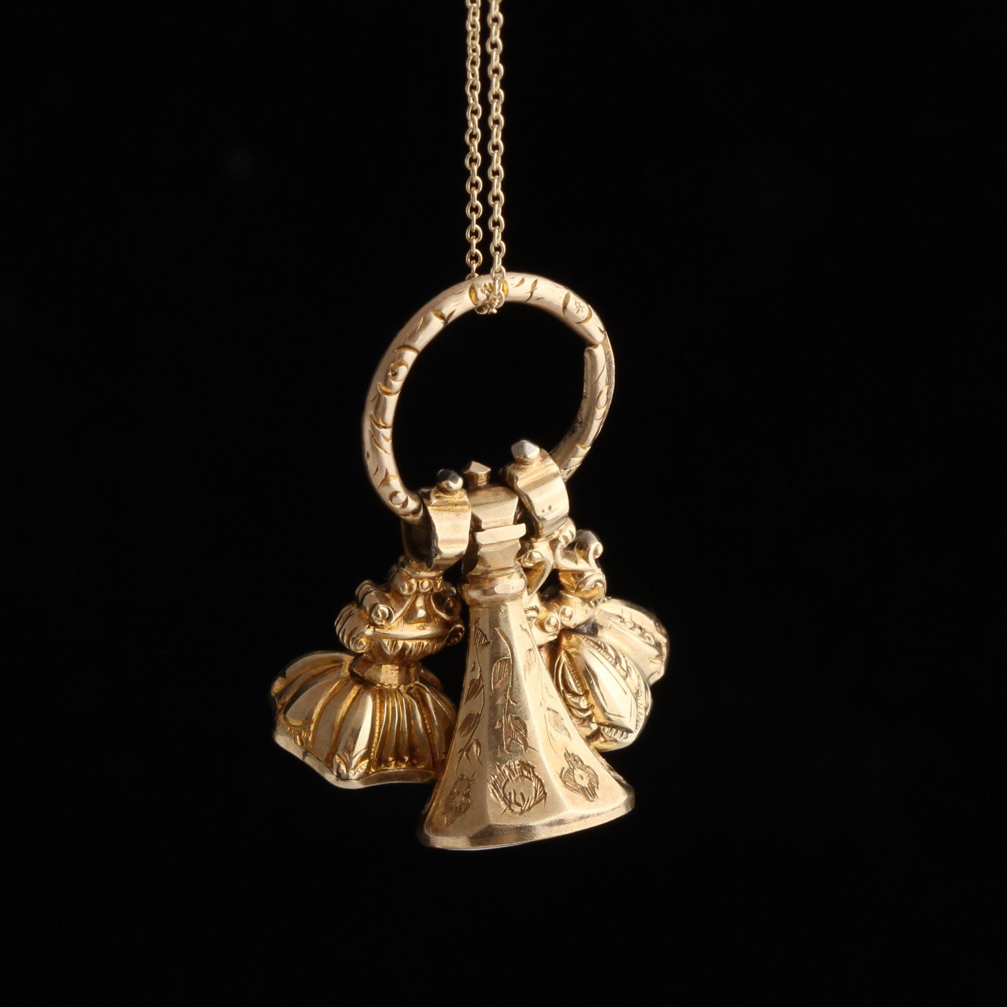 Georgian Fob Trio Necklace
