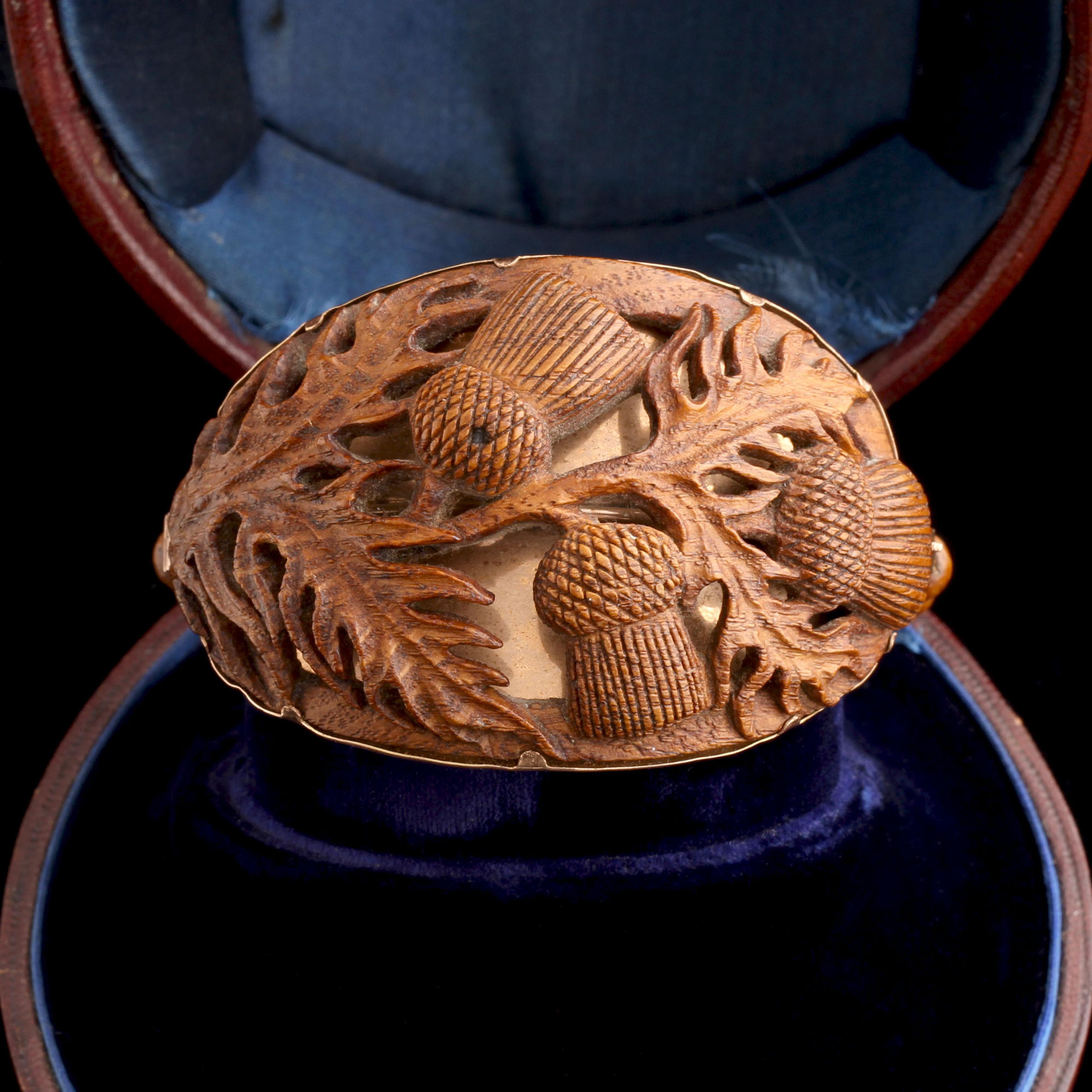 Georgian Carved Oak Thistle Bracelet