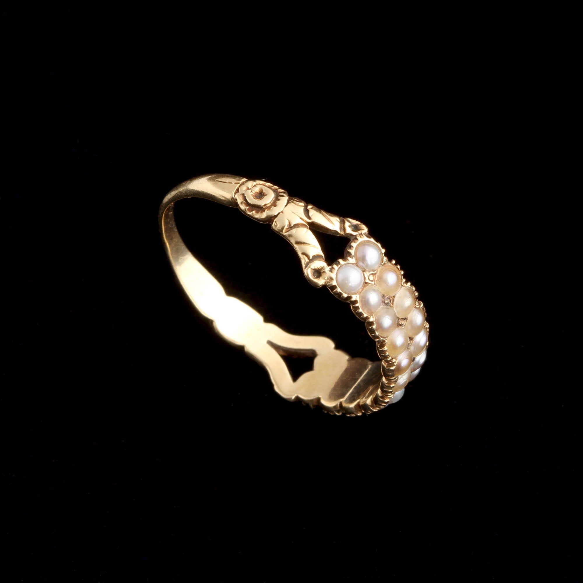 Georgian Double Row Seed Pearl Ring — Erica Weiner