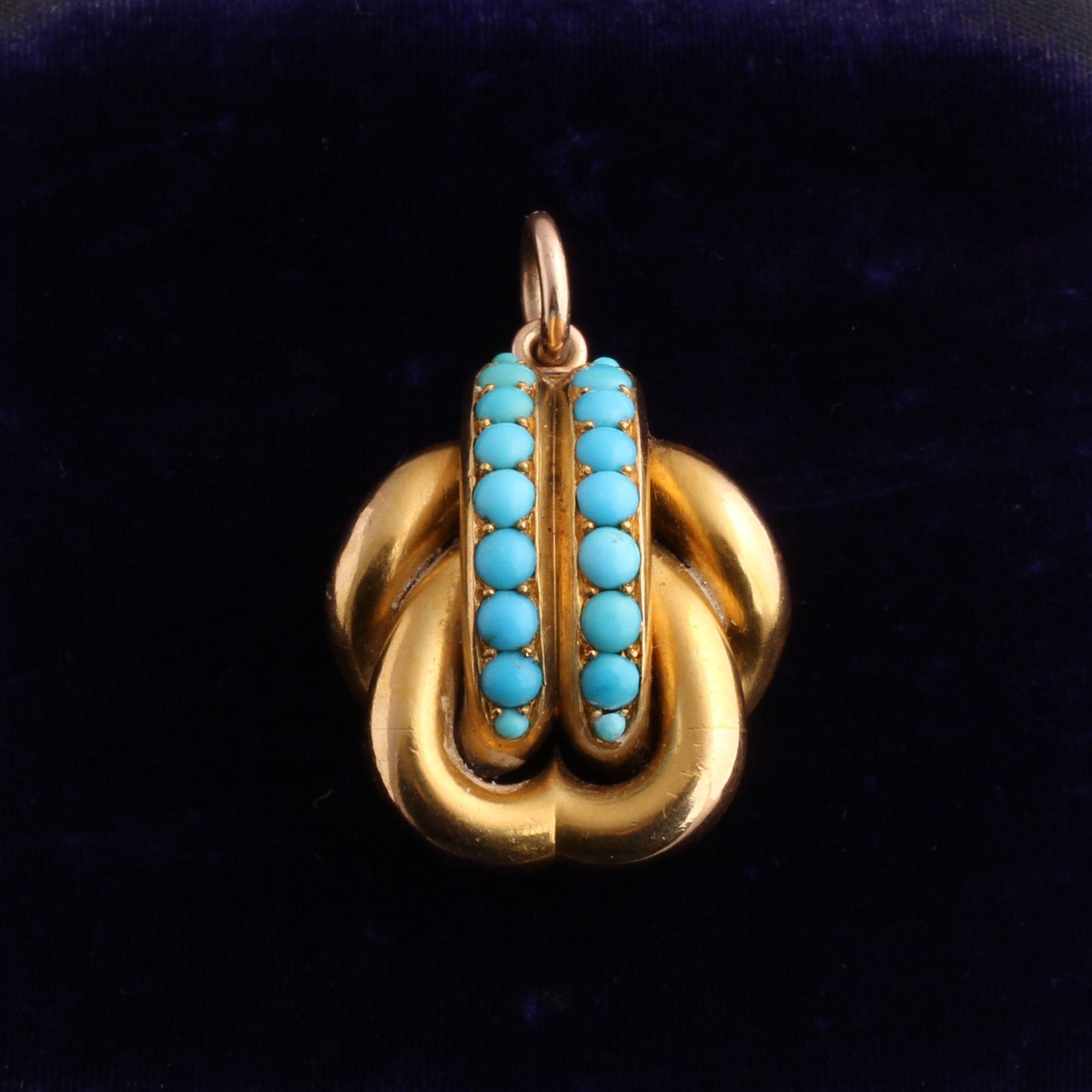 Victorian Turquoise Love Knot Locket