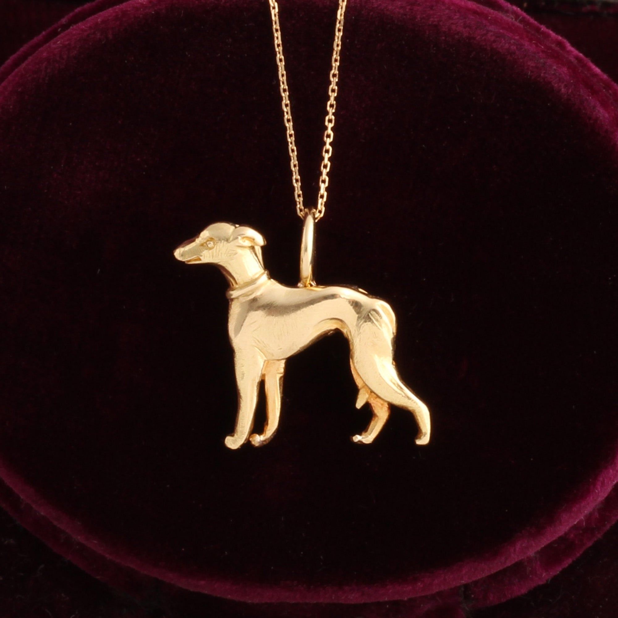 Edwardian Gold Whippet Necklace