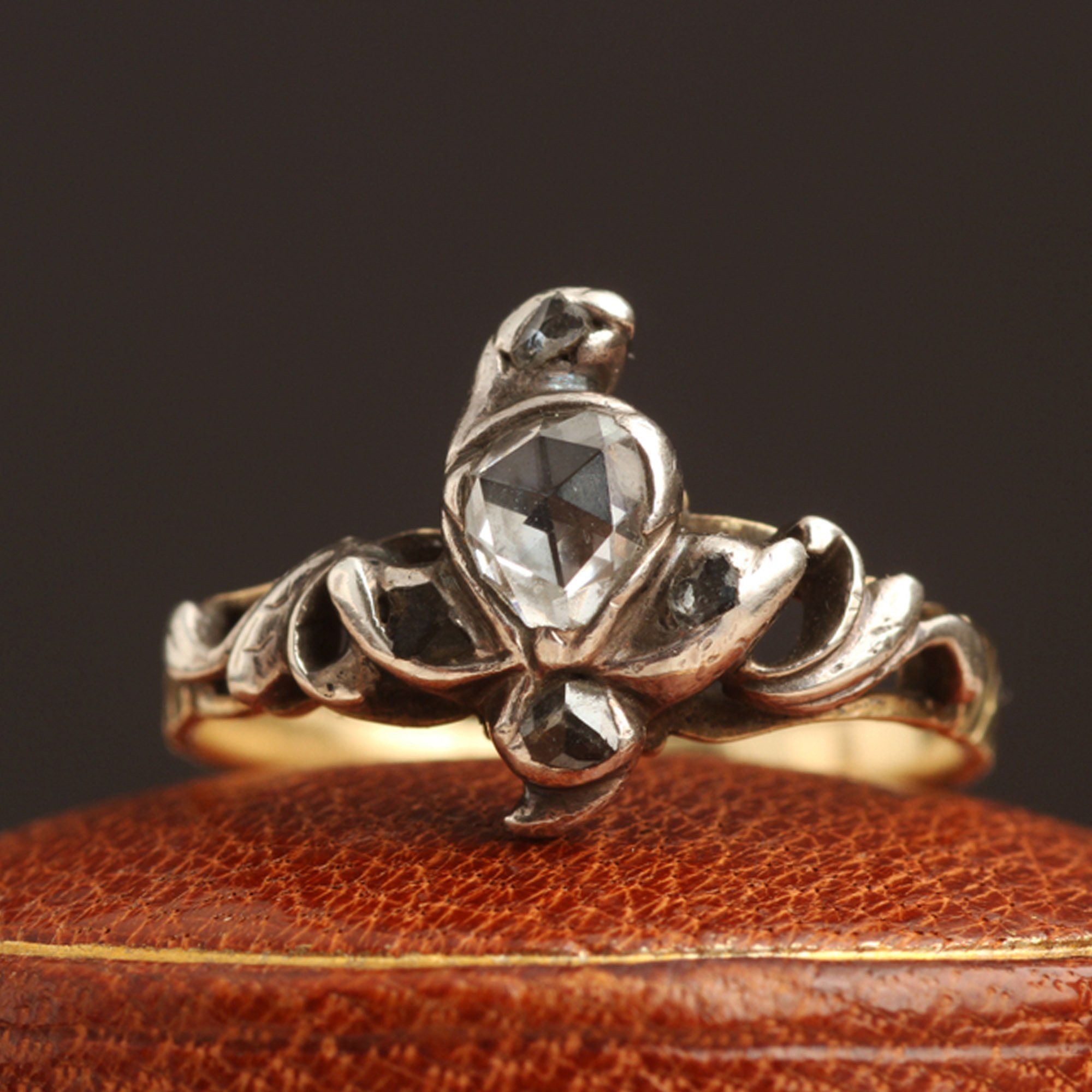 18th Century French Diamond Iris Giardinetti Ring