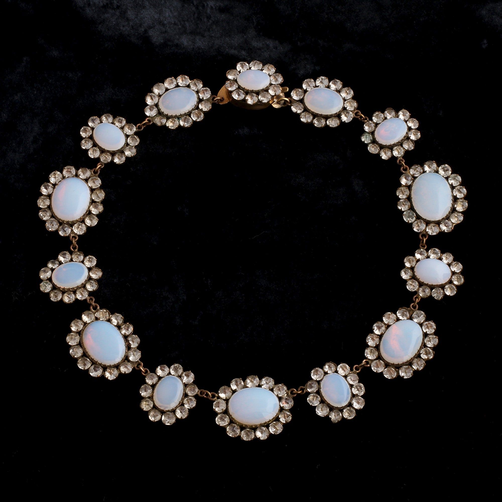 Georgian Opaline Paste Cluster Collar