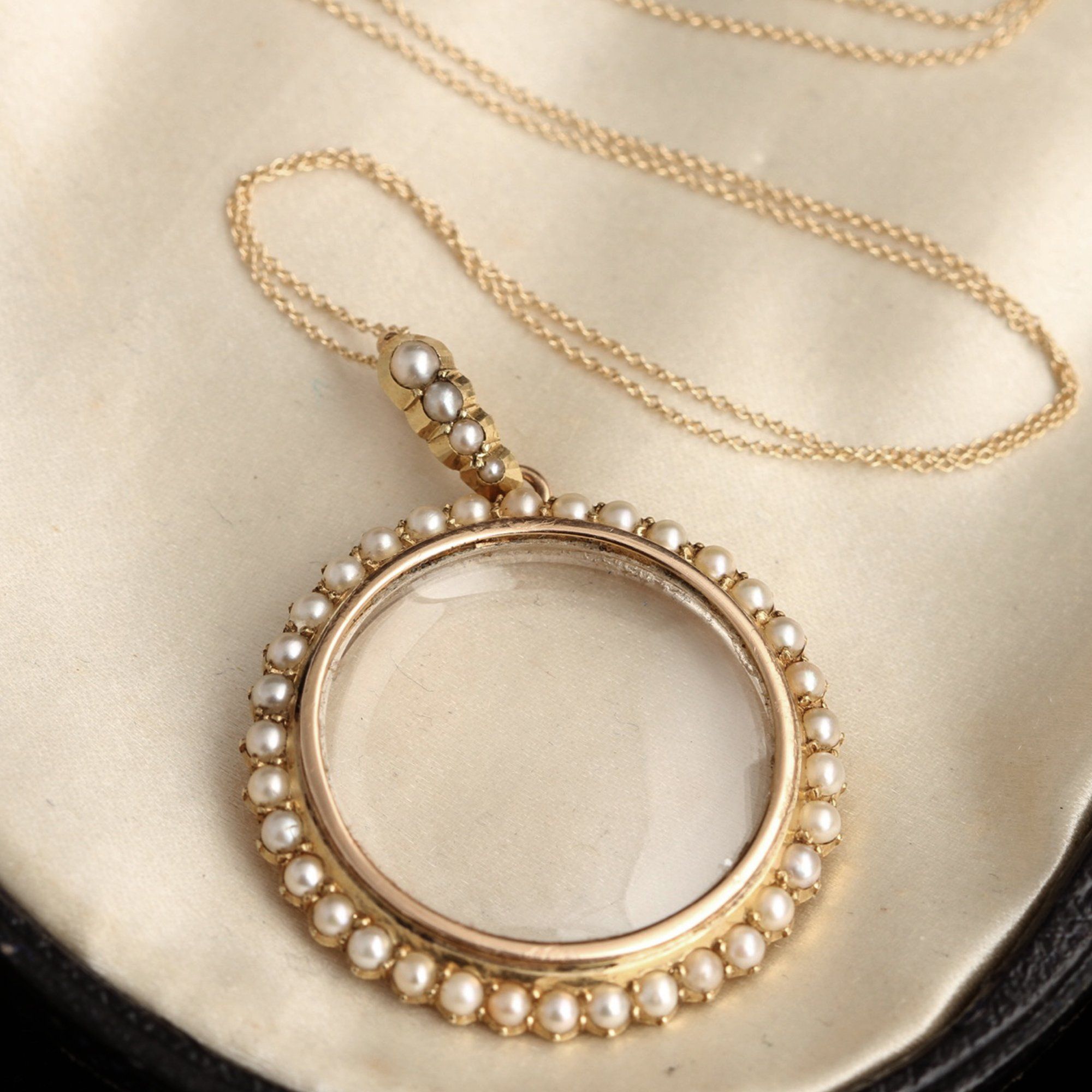 Victorian Seed Pearl Photo Locket