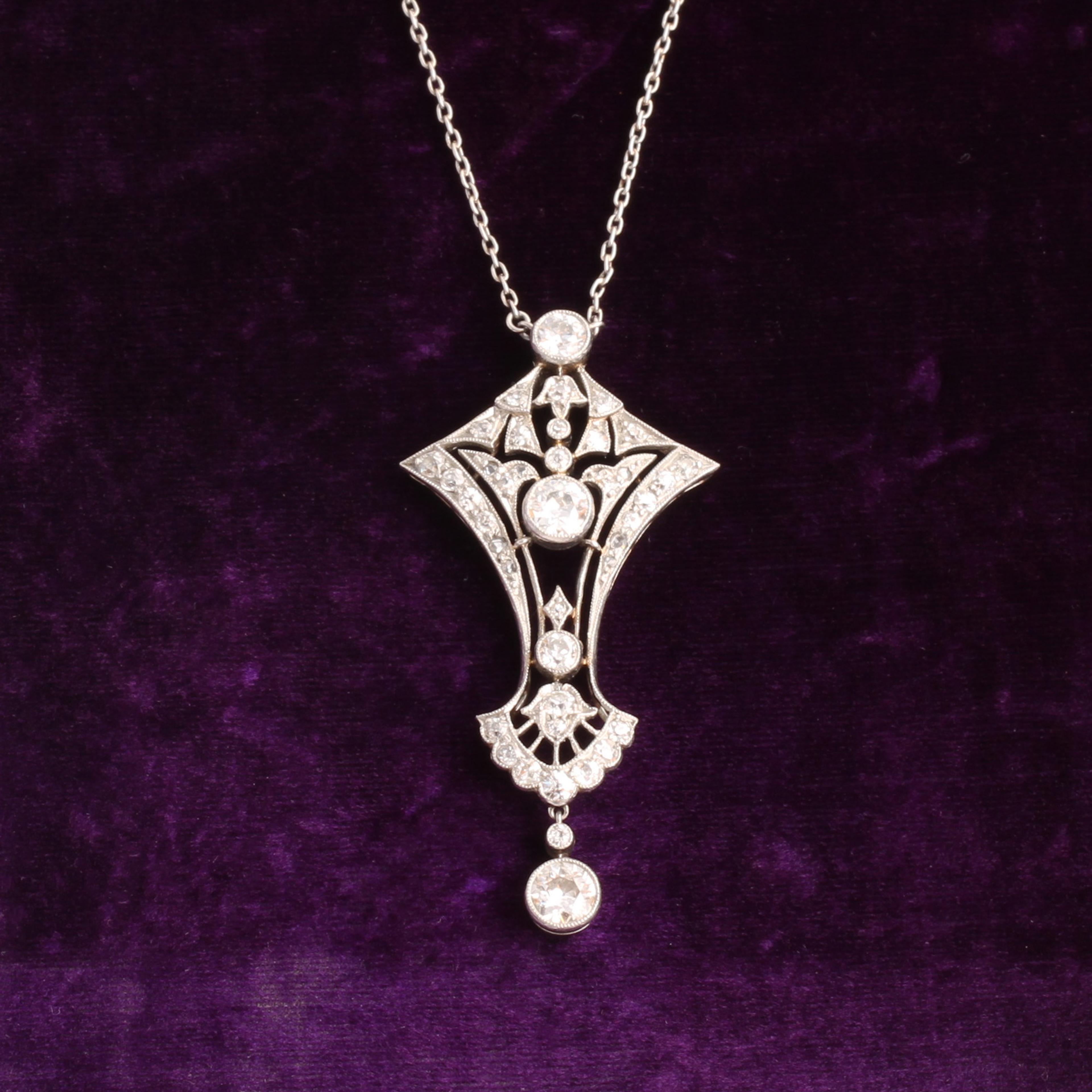 Edwardian Diamond Lavaliere