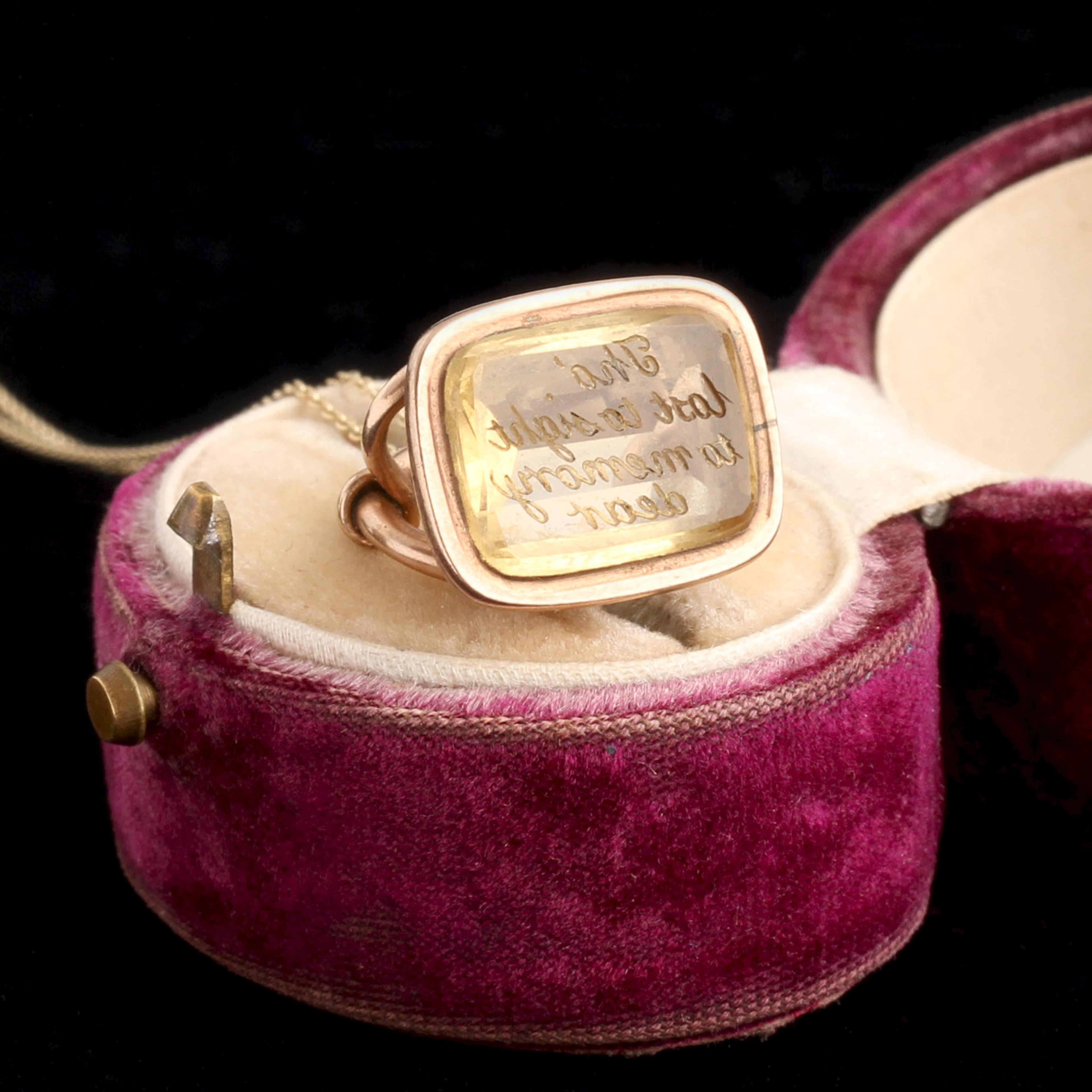 Victorian "Tho Lost to Sight..." Snake Seal Necklace