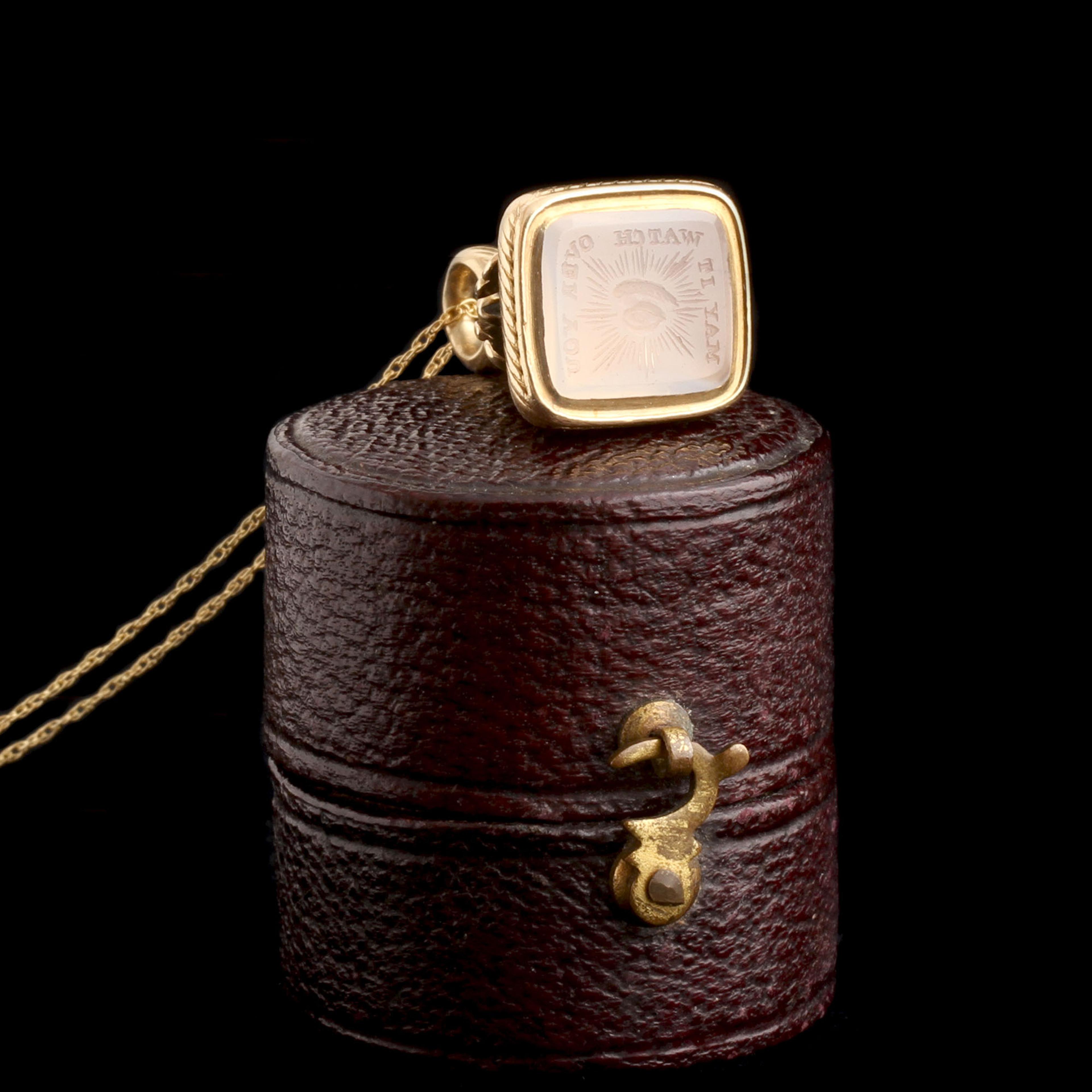 Georgian "May it Watch Over You" Wax Seal Necklace