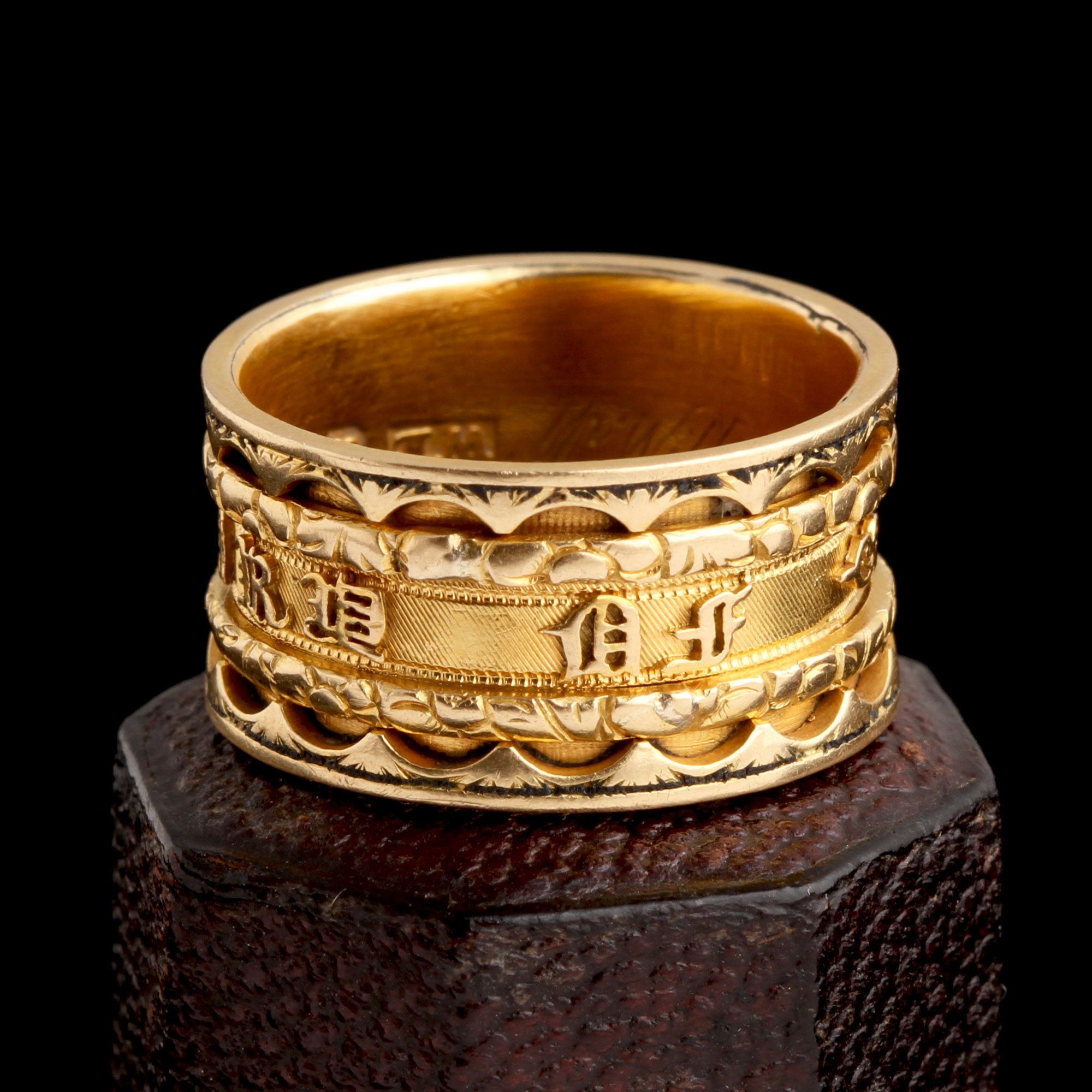 Georgian Mourning Ring for Mr. and Mrs. Gunnell