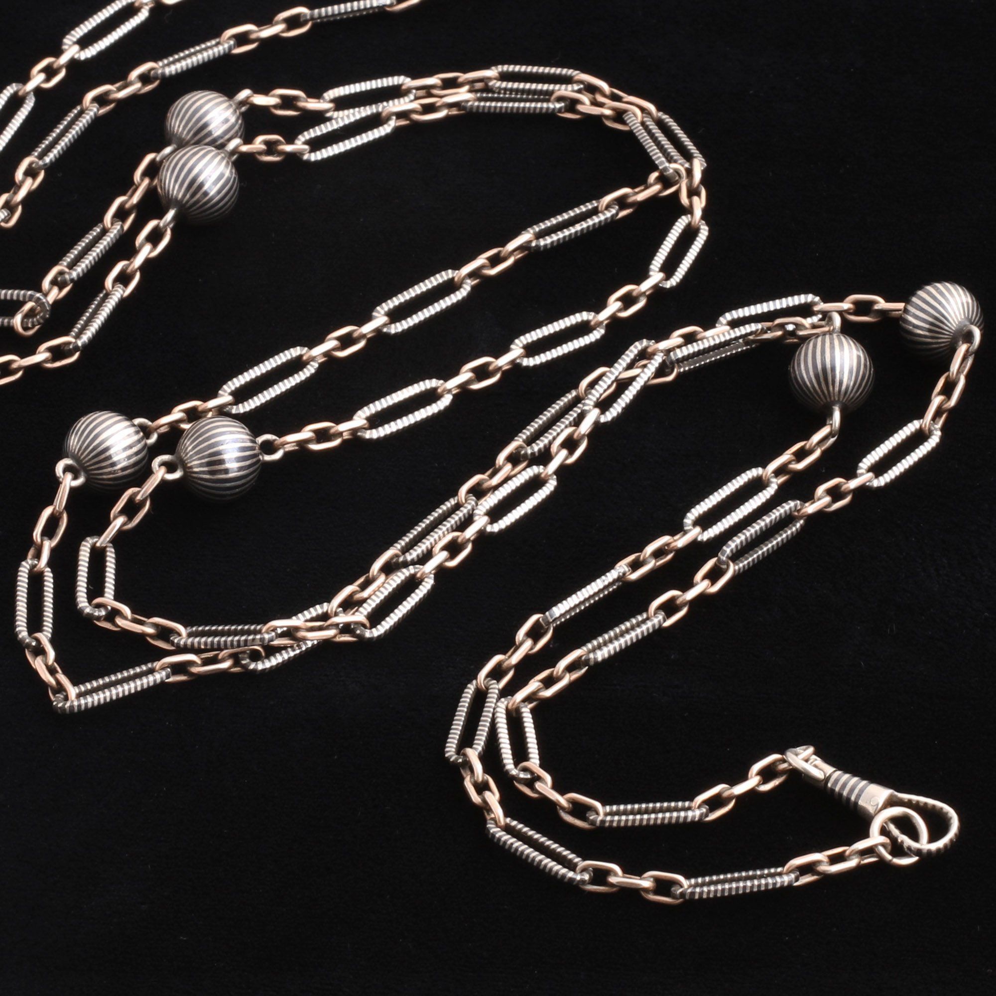 Victorian Niello Guard Chain