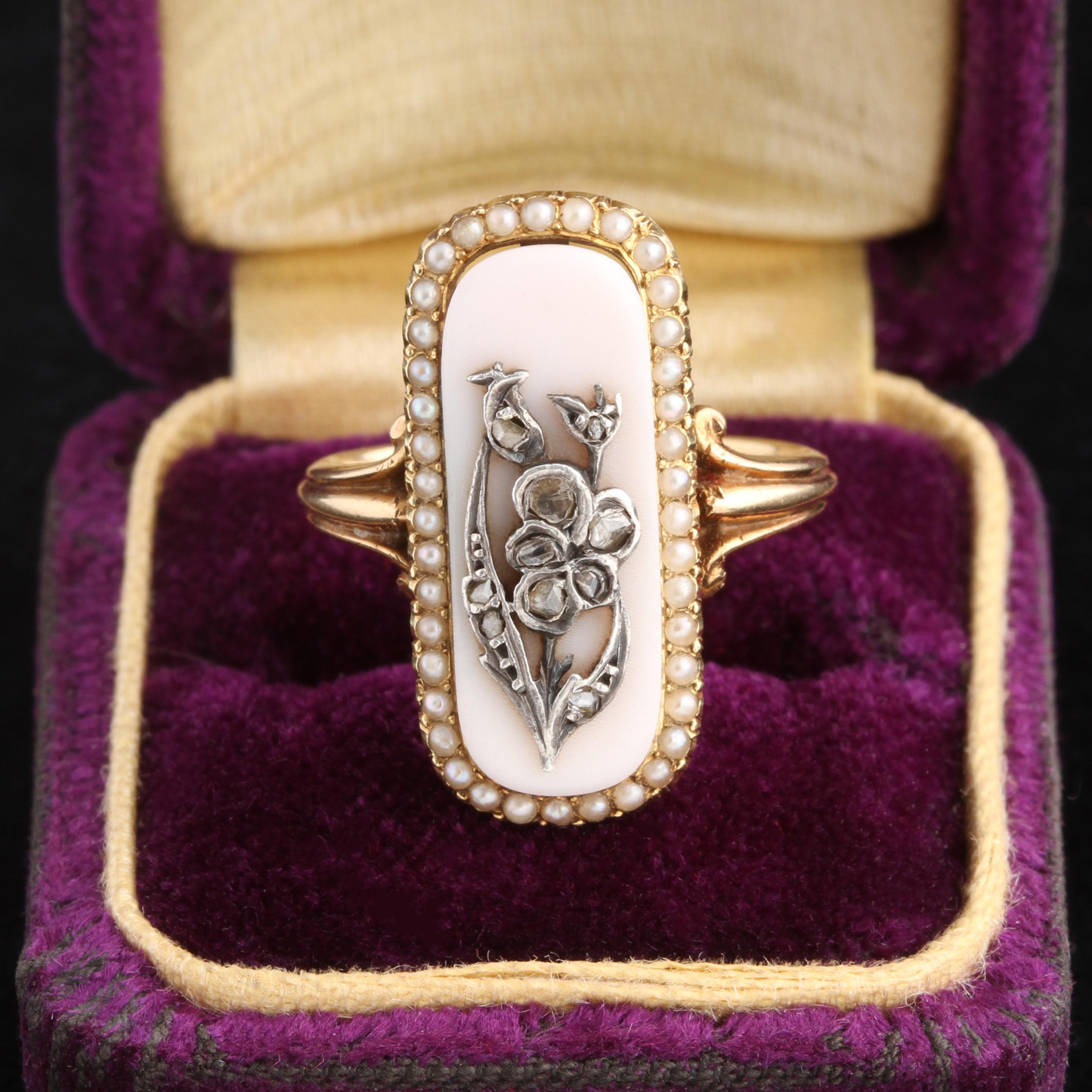 19th Century French Diamond Pansy Ring