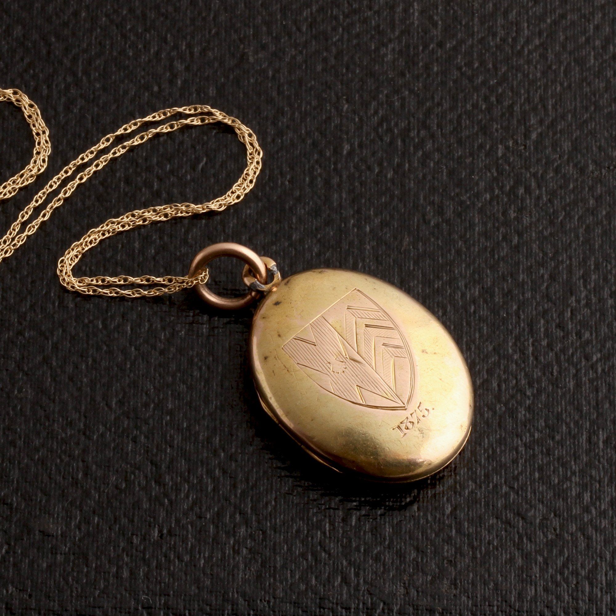 Victorian 1875 Shield Locket