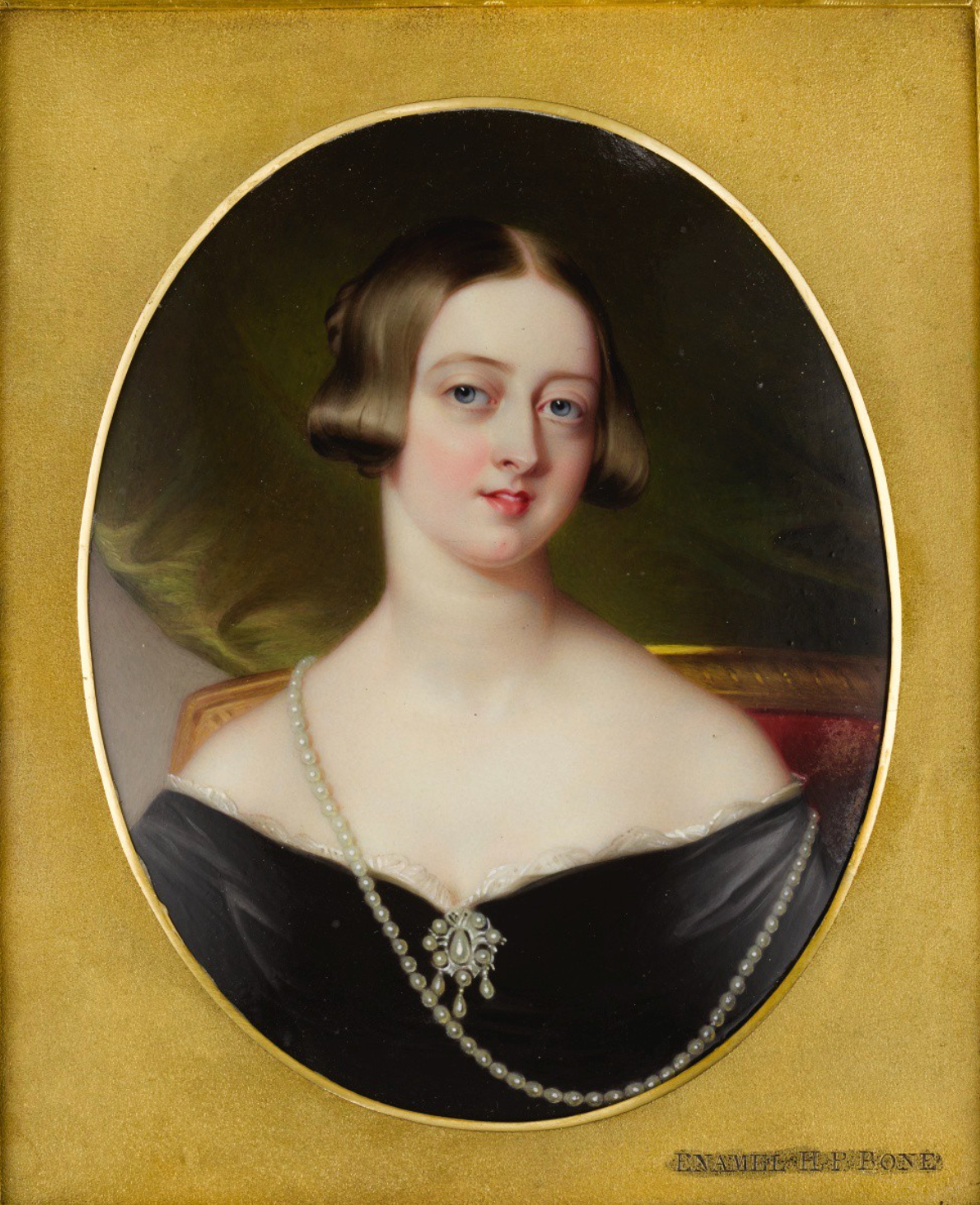 Queen Victoria, 1840 by Henry Pierce Bone, sold in July 2020 at Sotheby's for 17,500 GBP