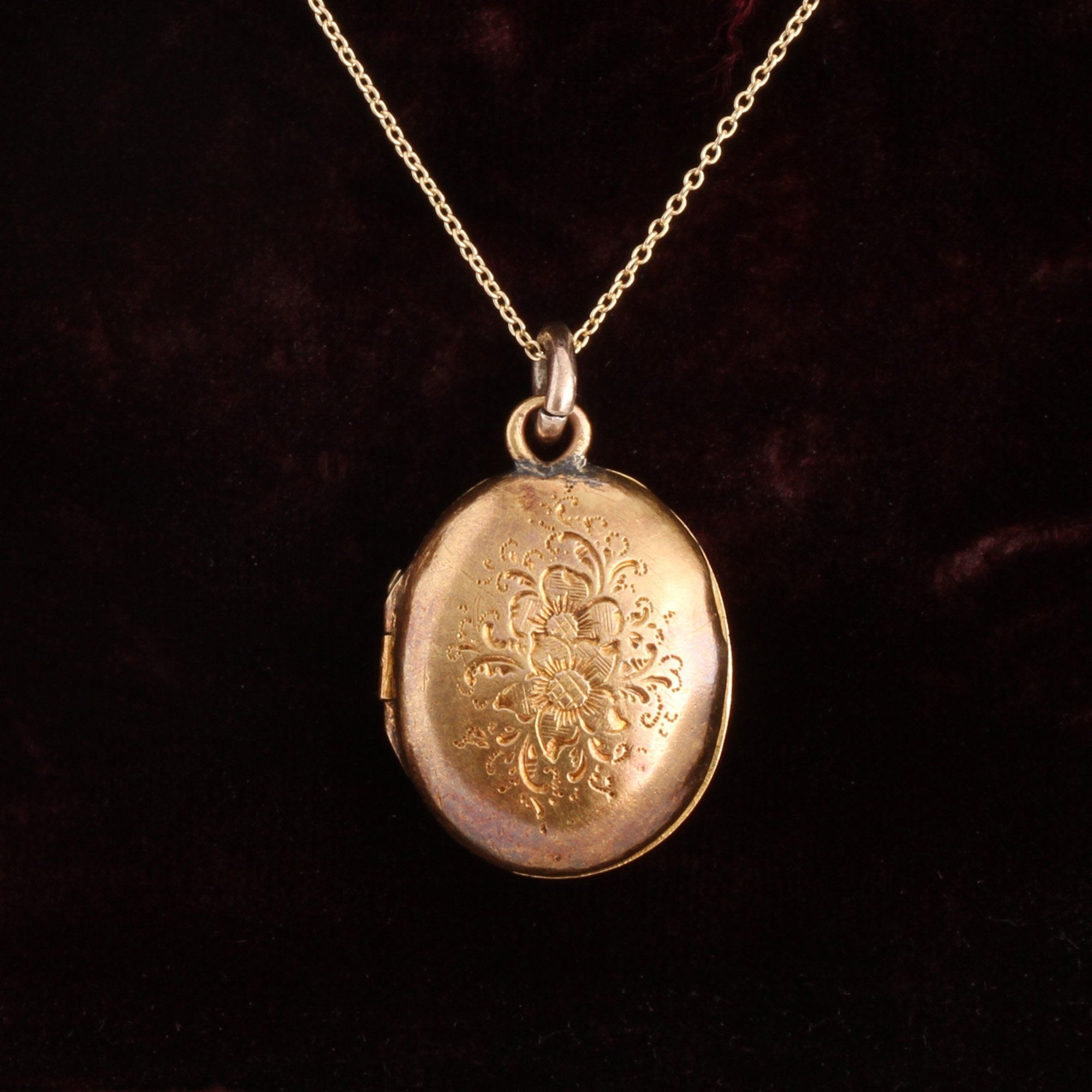 Victorian Garnet Heart Locket