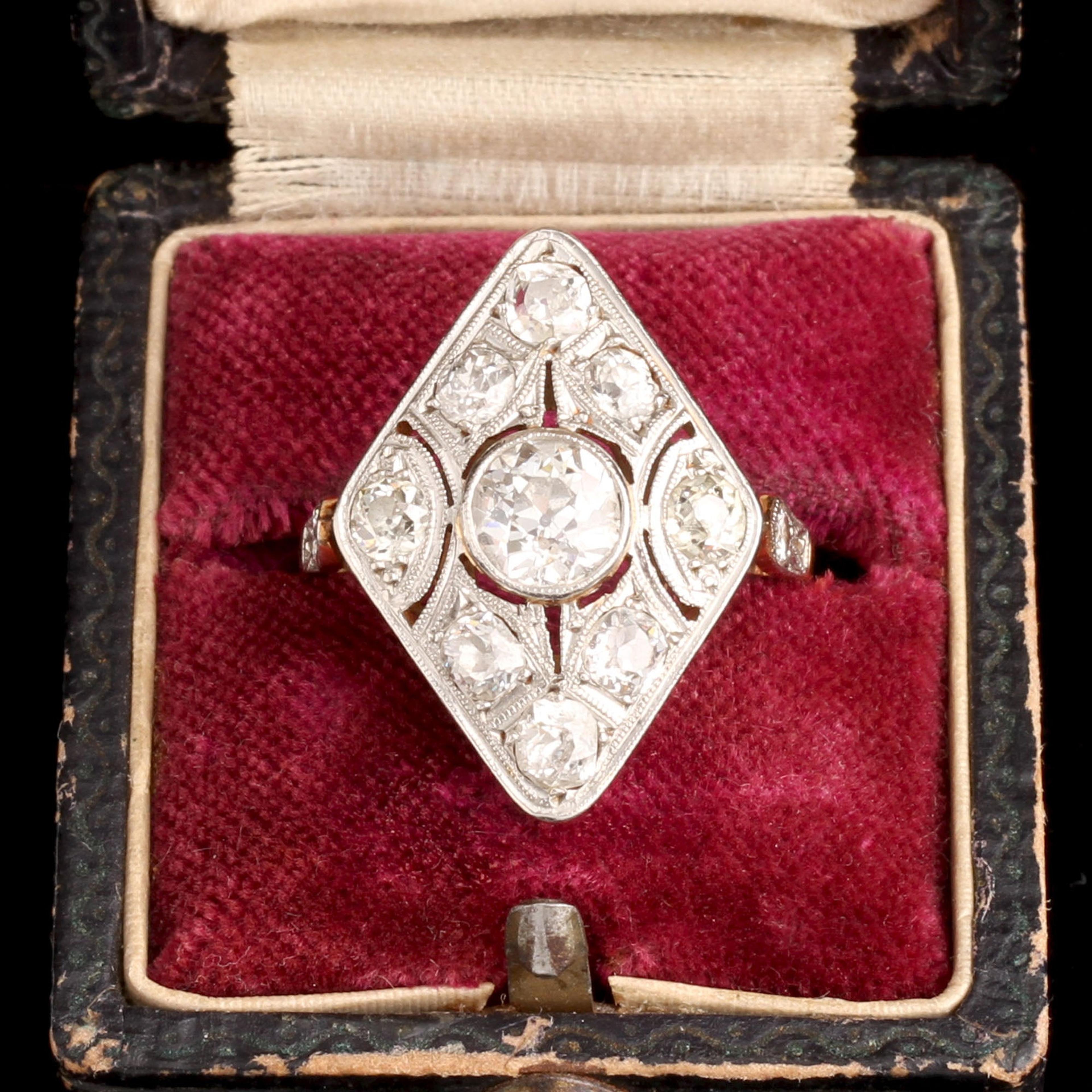 Art Deco Diamond Cocktail Ring