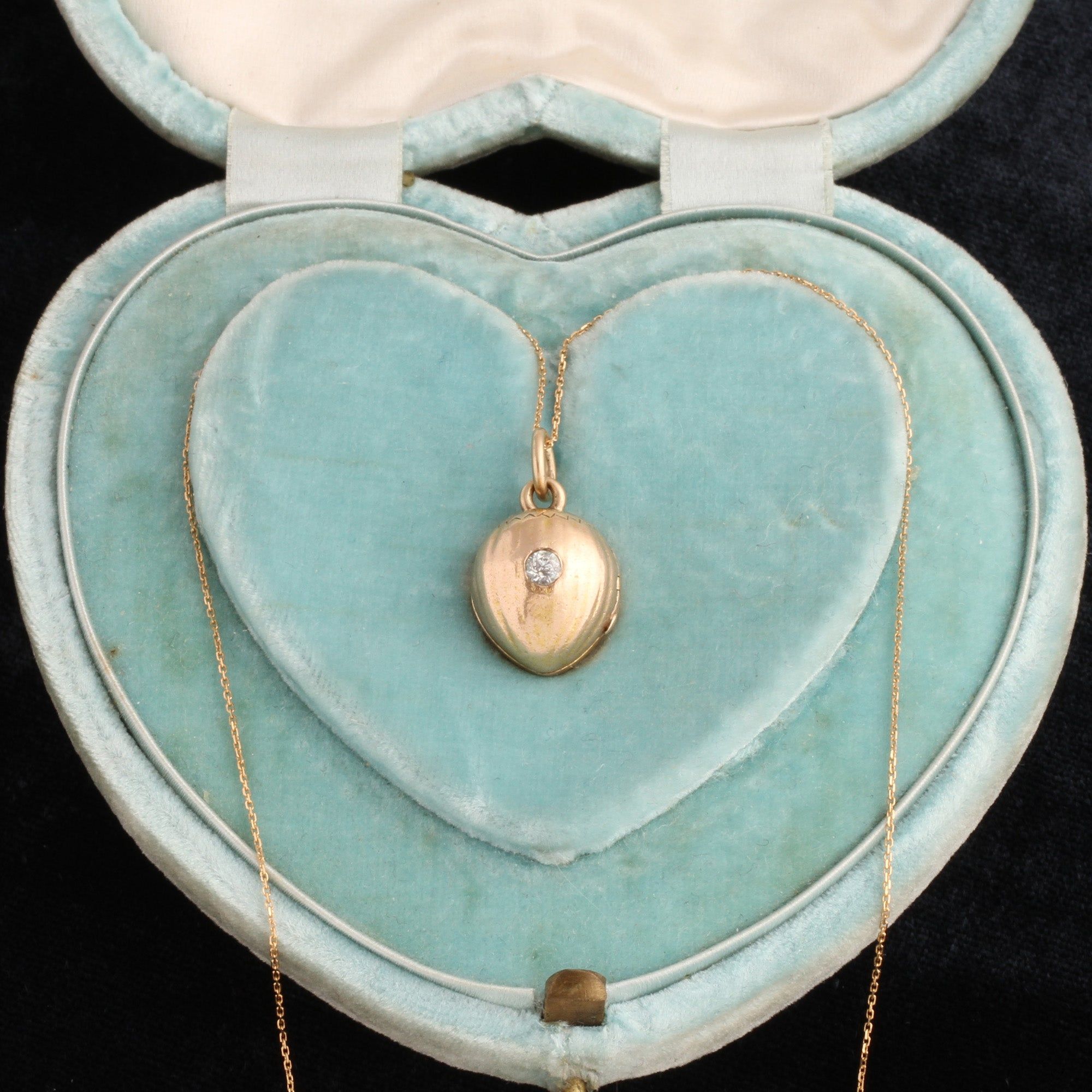 Victorian Hazelnut Locket in Original Box