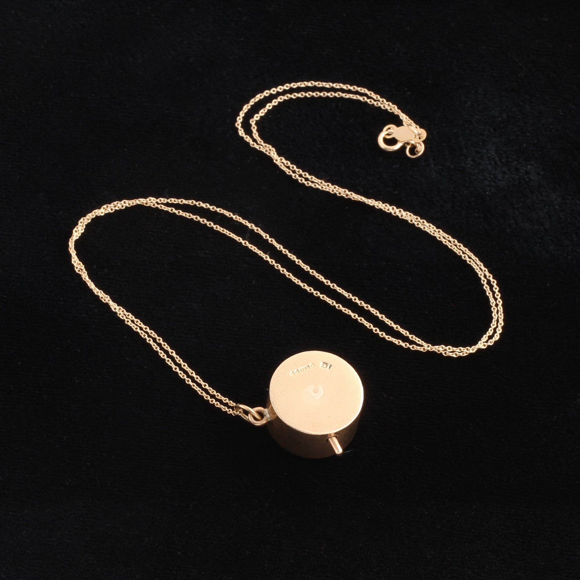 Vintage English Mechanical Gold Game Charm Necklace