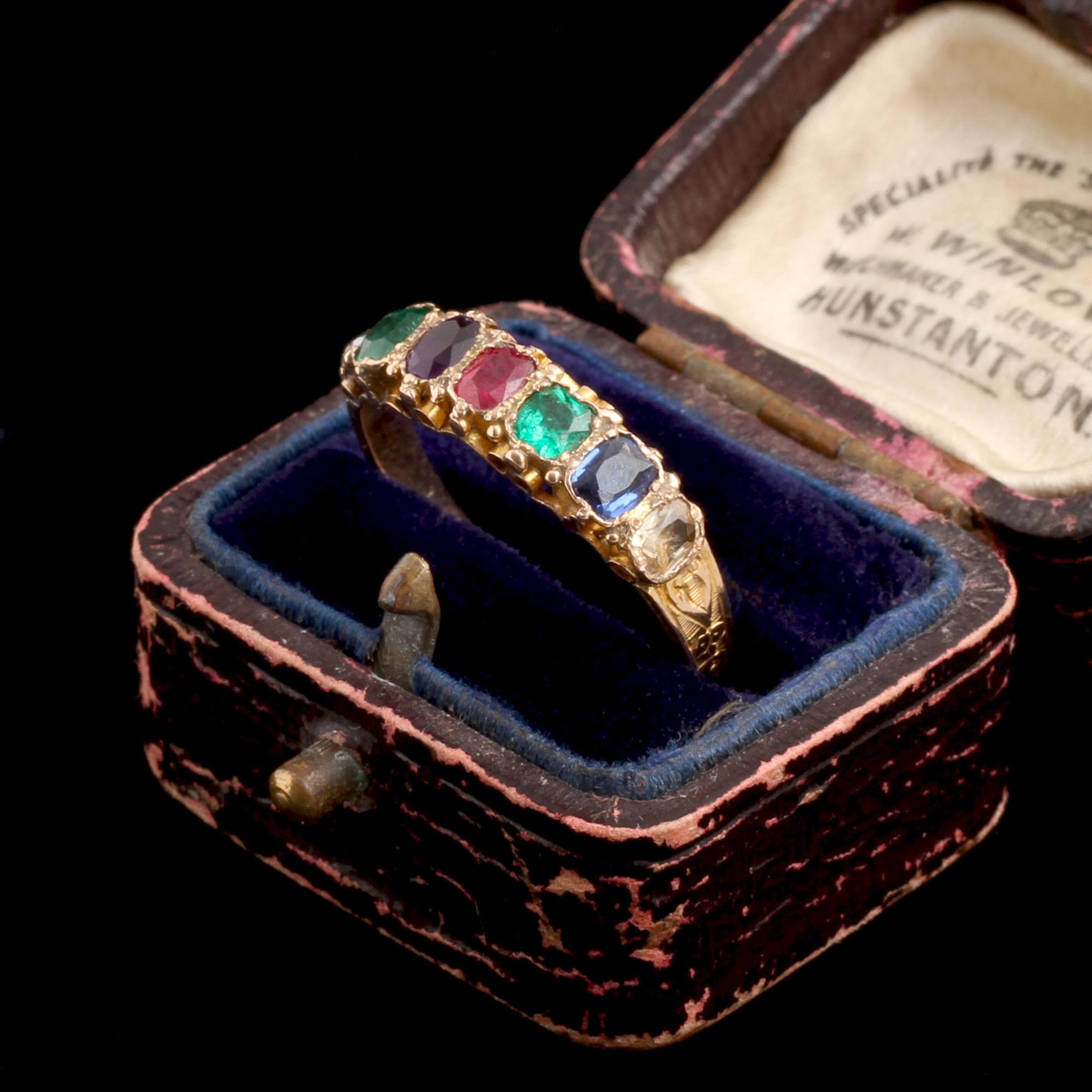 Mid Victorian DEAREST Acrostic Ring