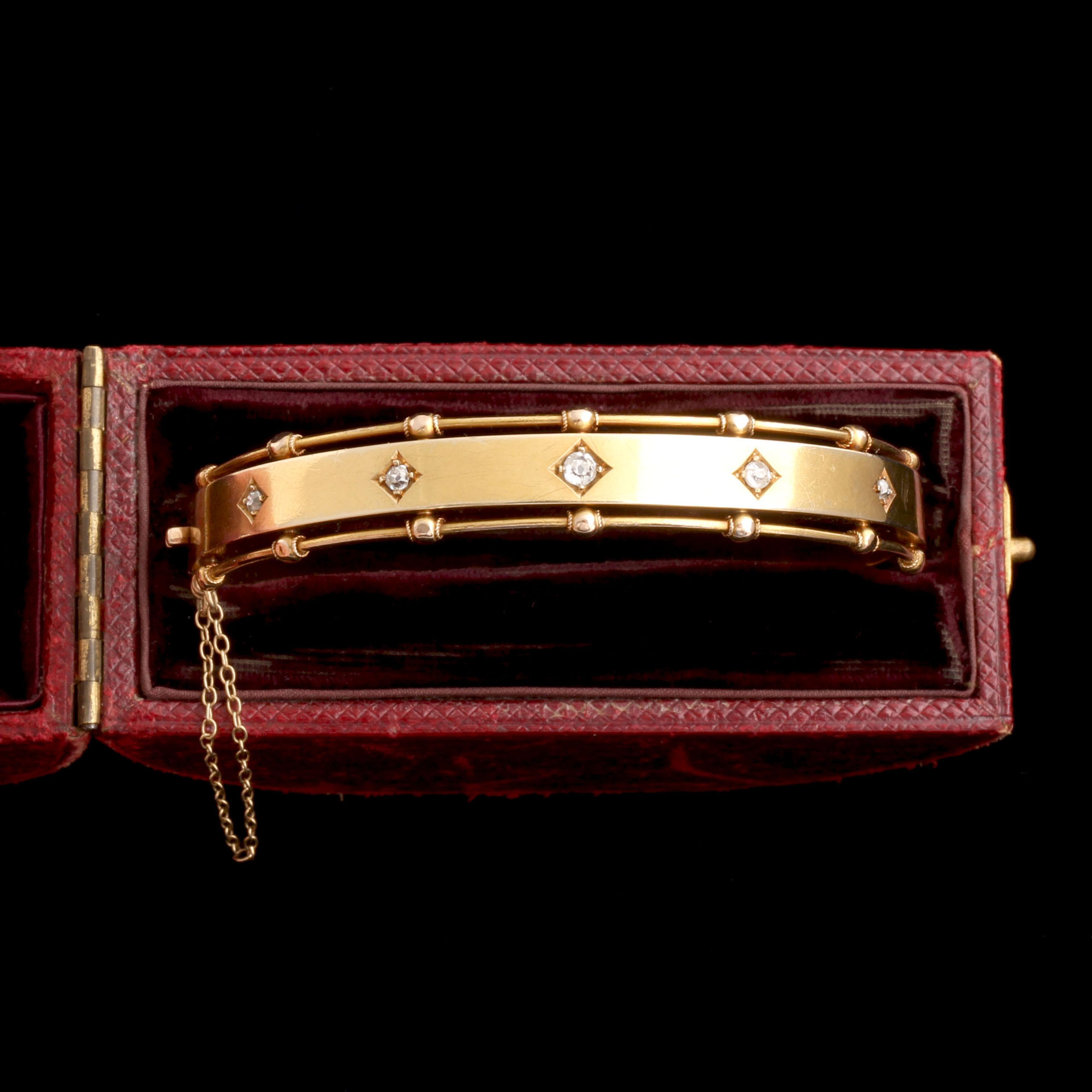 Victorian Five Diamond Bangle