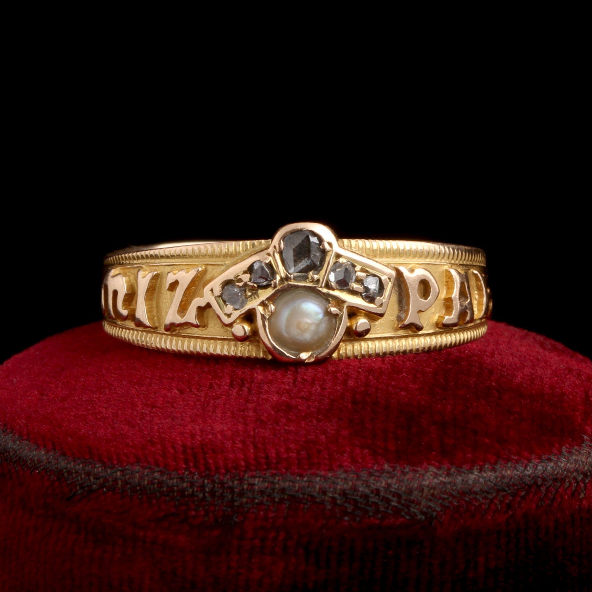 Victorian Eye of Providence Mizpah Ring