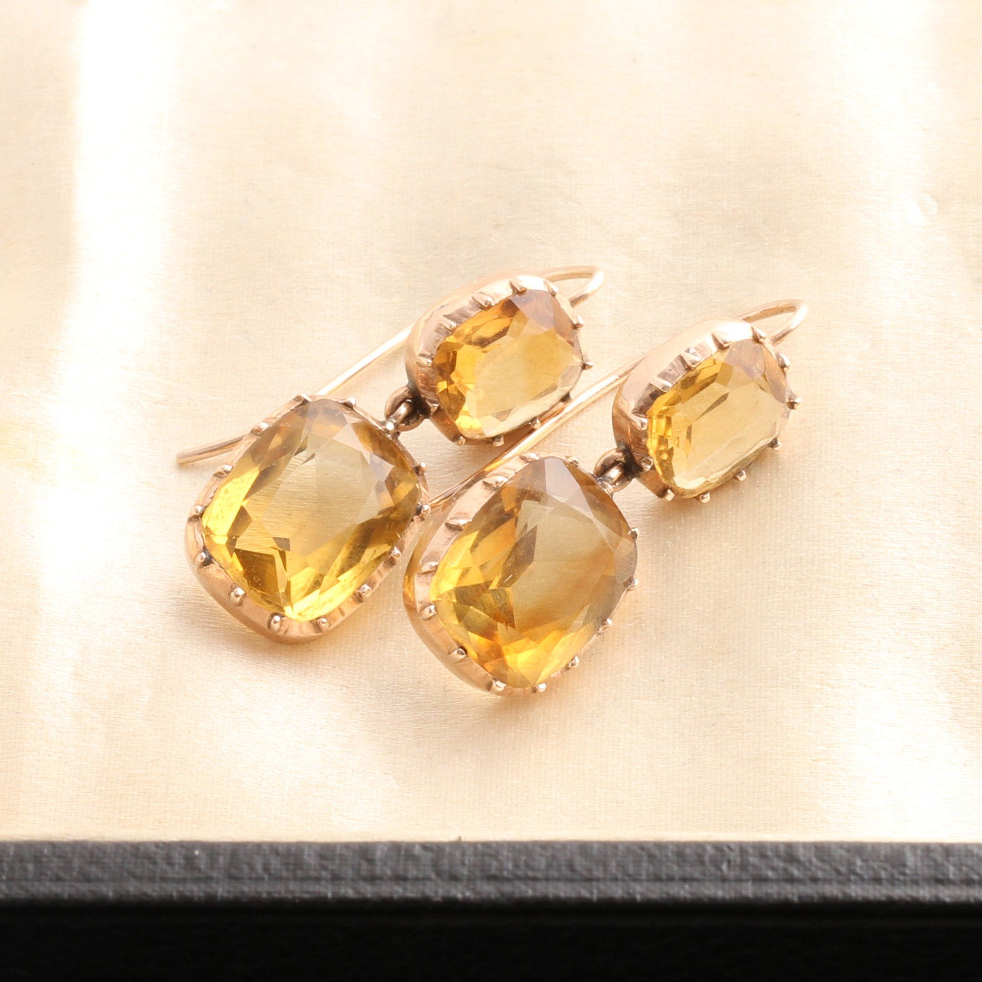Early Victorian Citrine Earrings