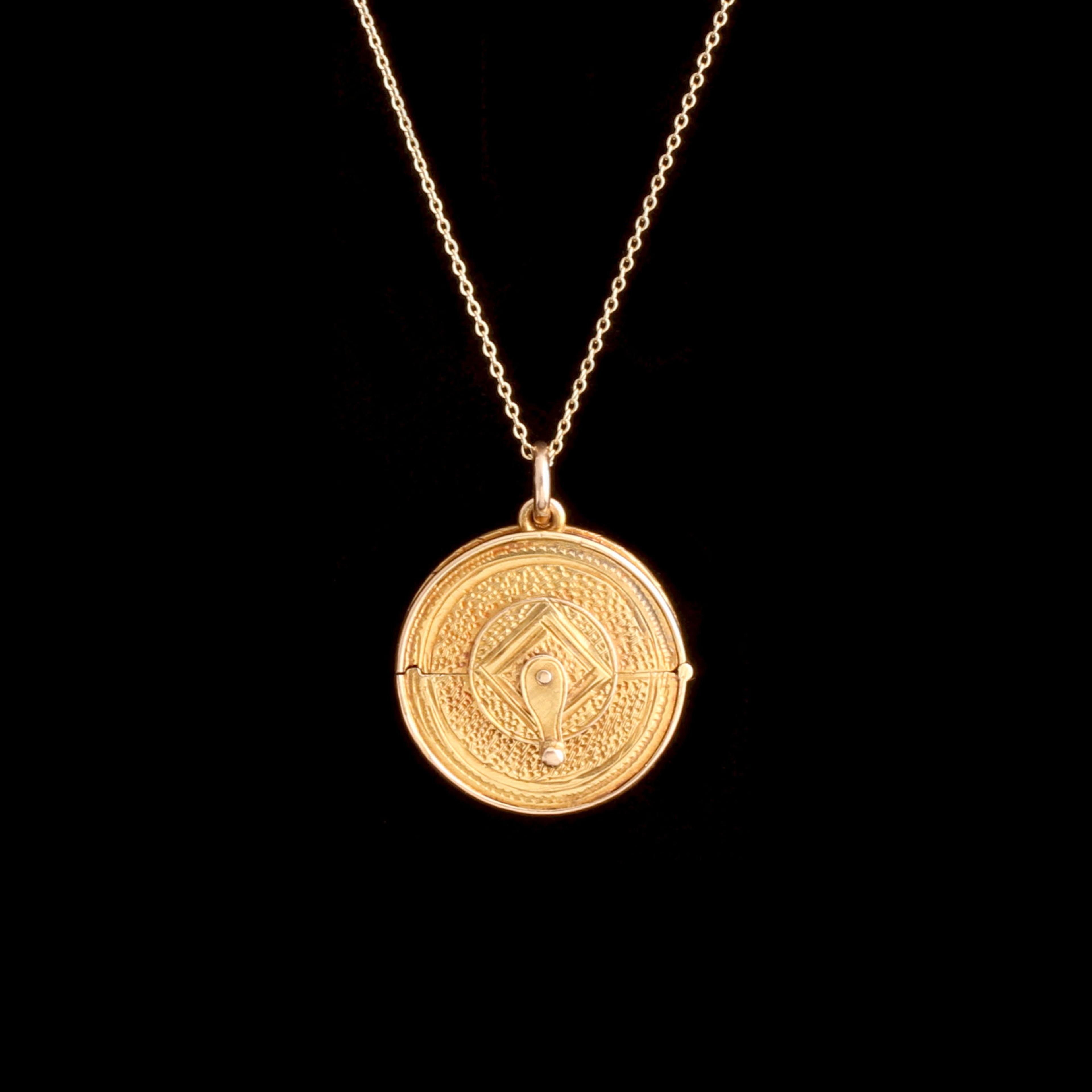 Detail of Victorian Measuring Tape Sliding Locket