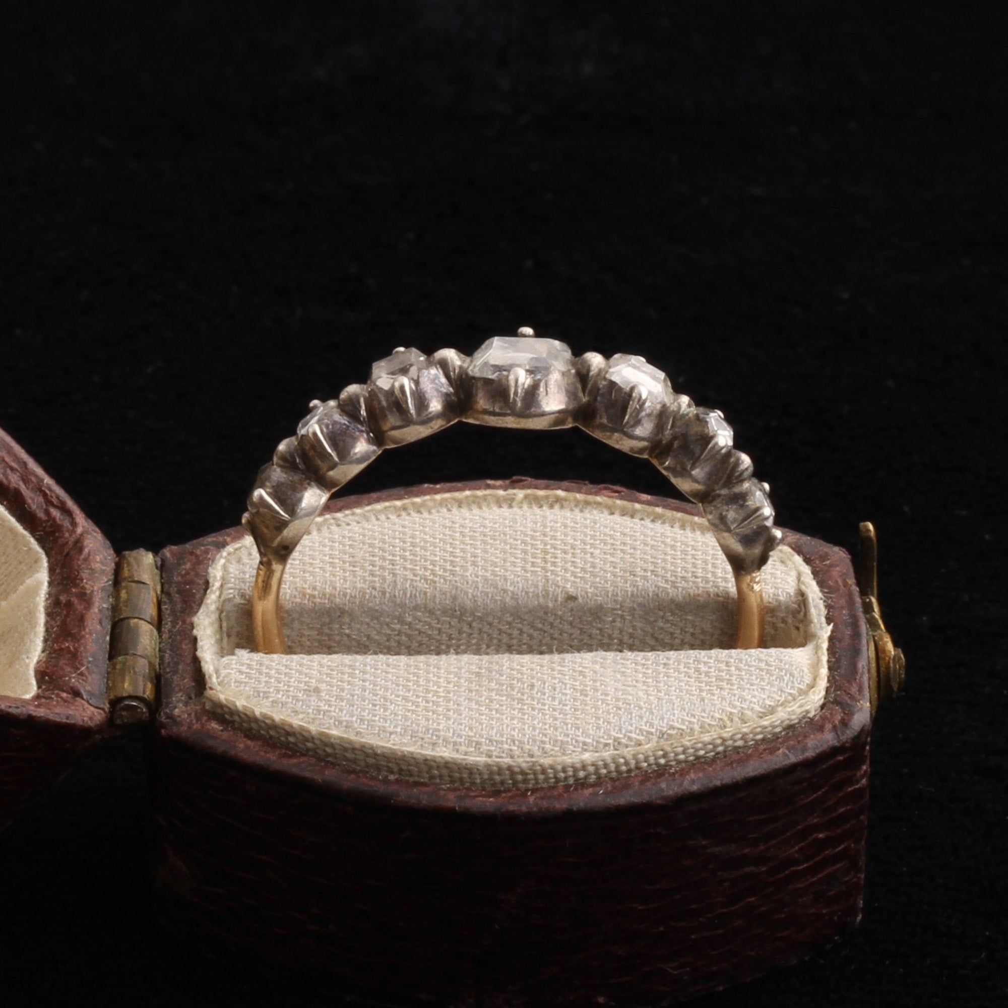 Georgian Table Cut Diamond Half Hoop