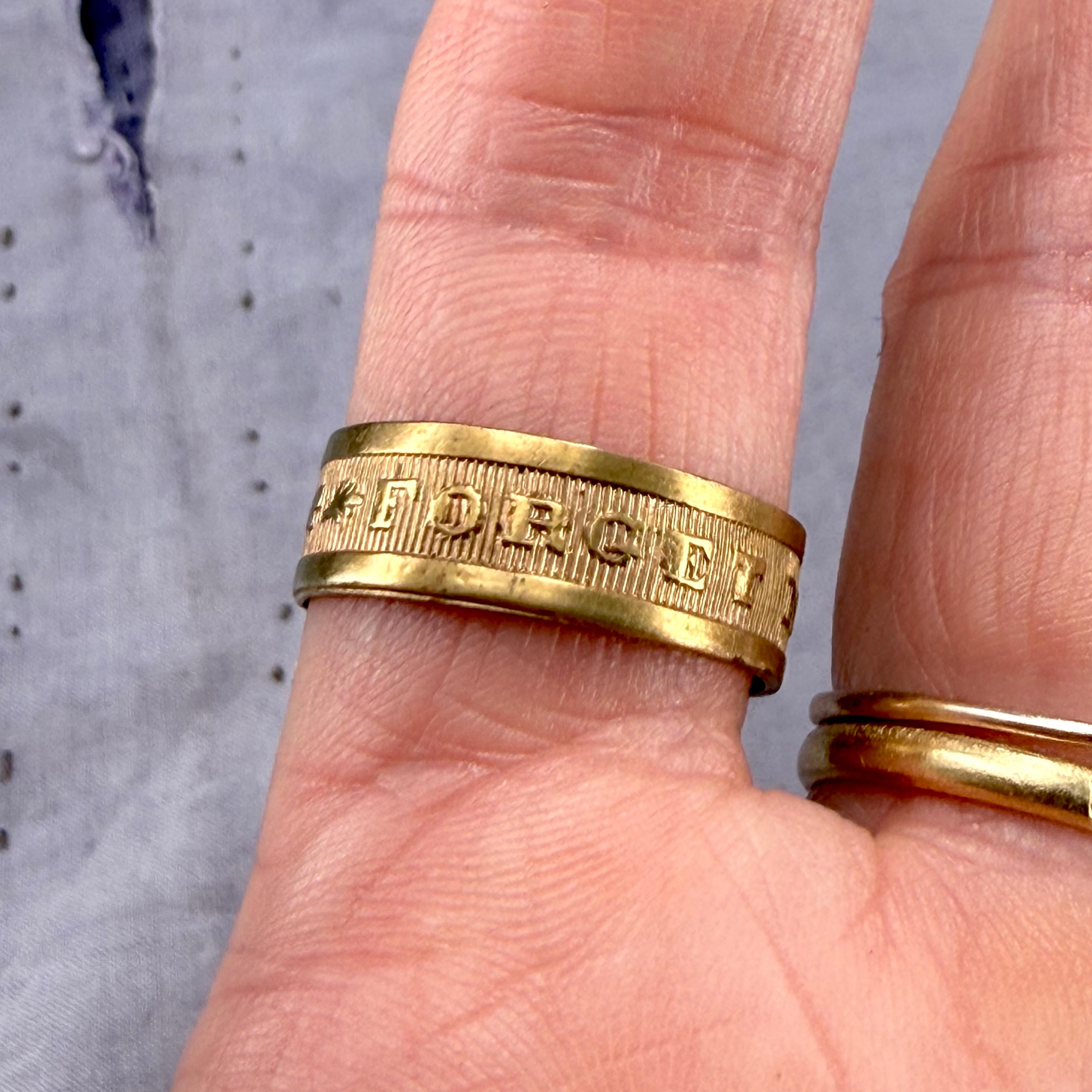 "Forget Me Not" Brass Ring