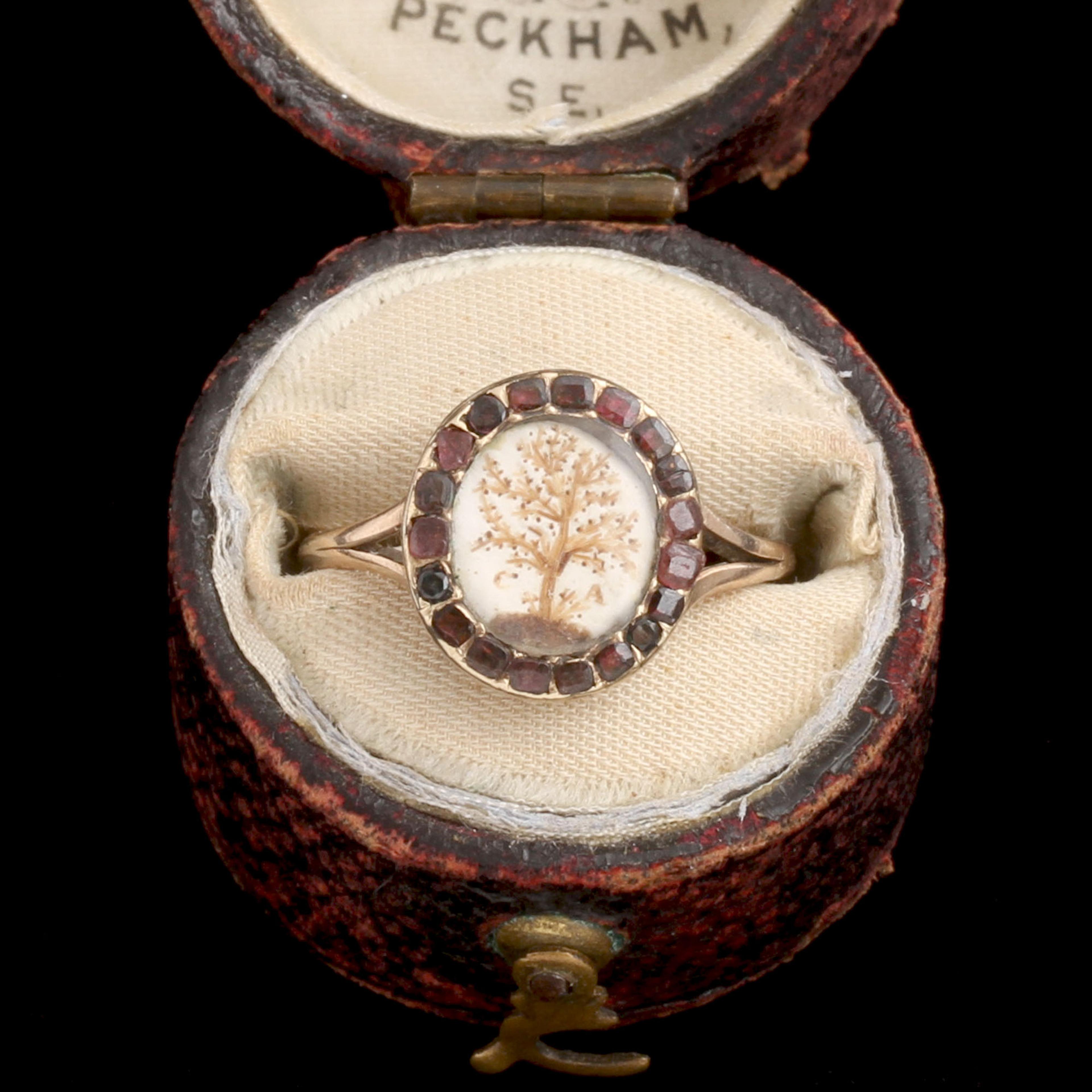 Georgian Garnet Framed Tree of Life Ring