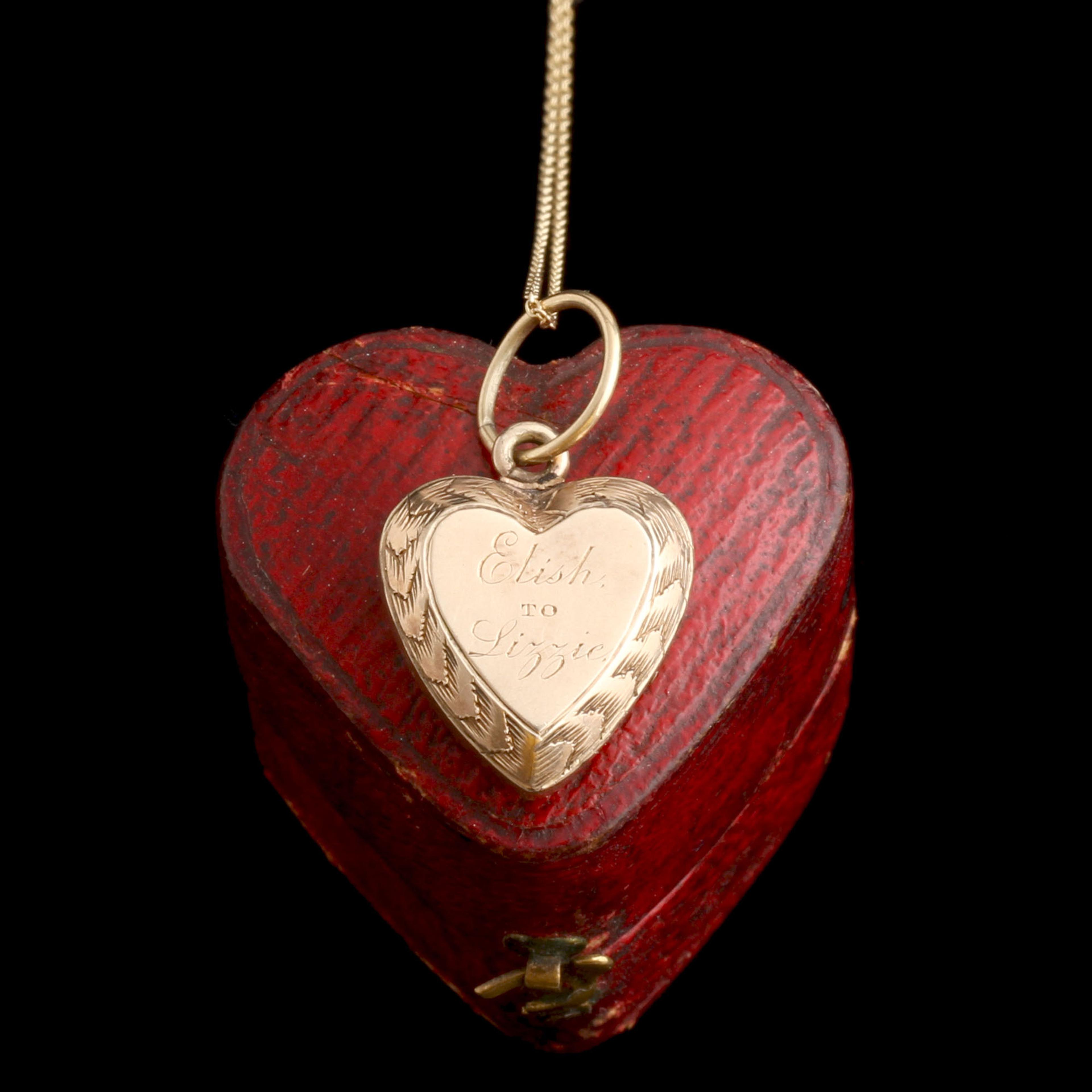 Victorian "Elish to Lizzie" Portrait Miniature Locket